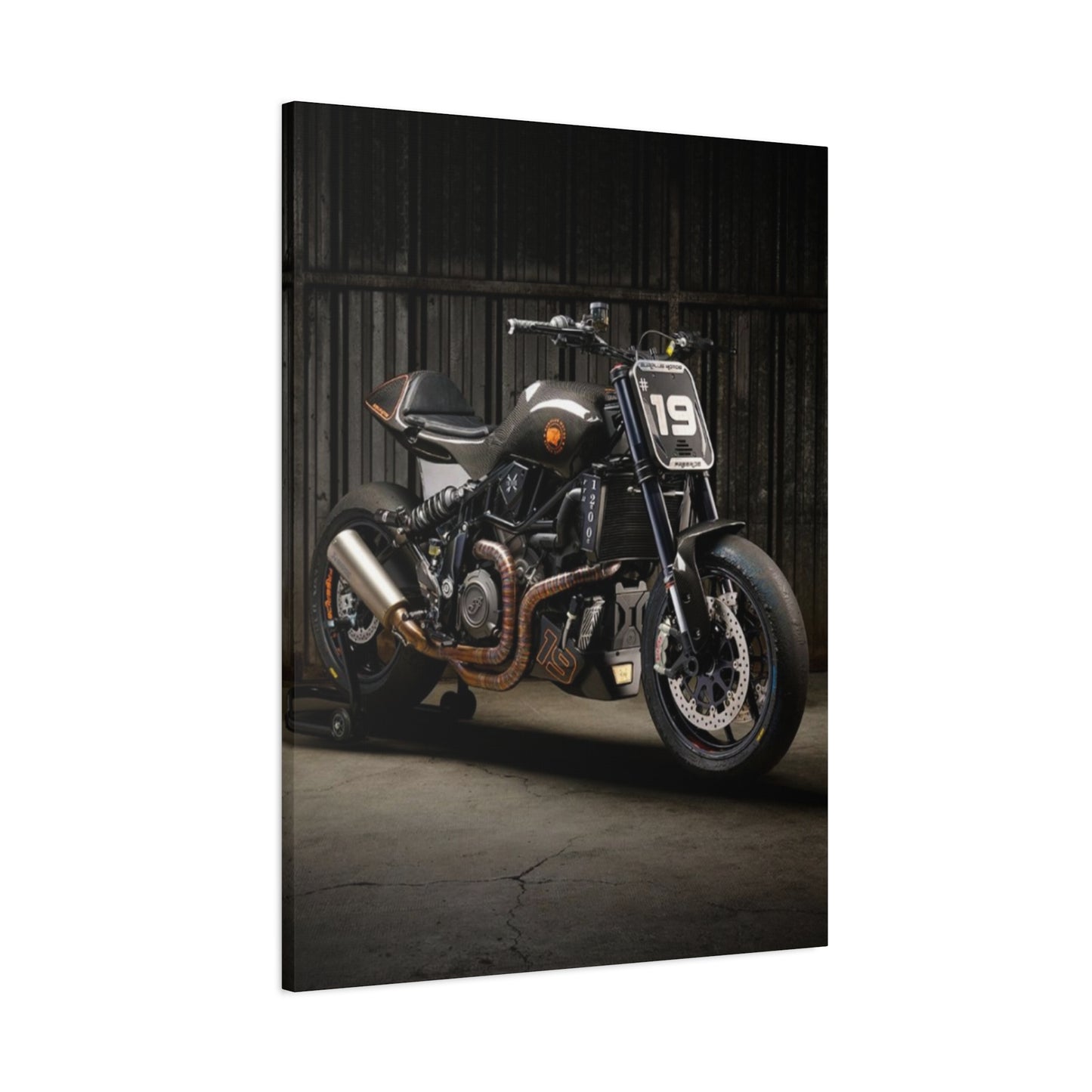 Black Classic Rider Motorcycle Wall Art & Canvas Prints