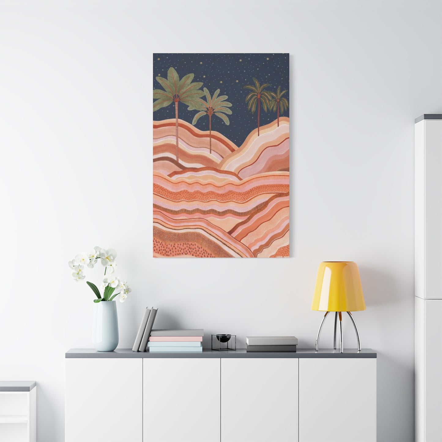 Palm Tree In  Desert Wall Art & Canvas Prints