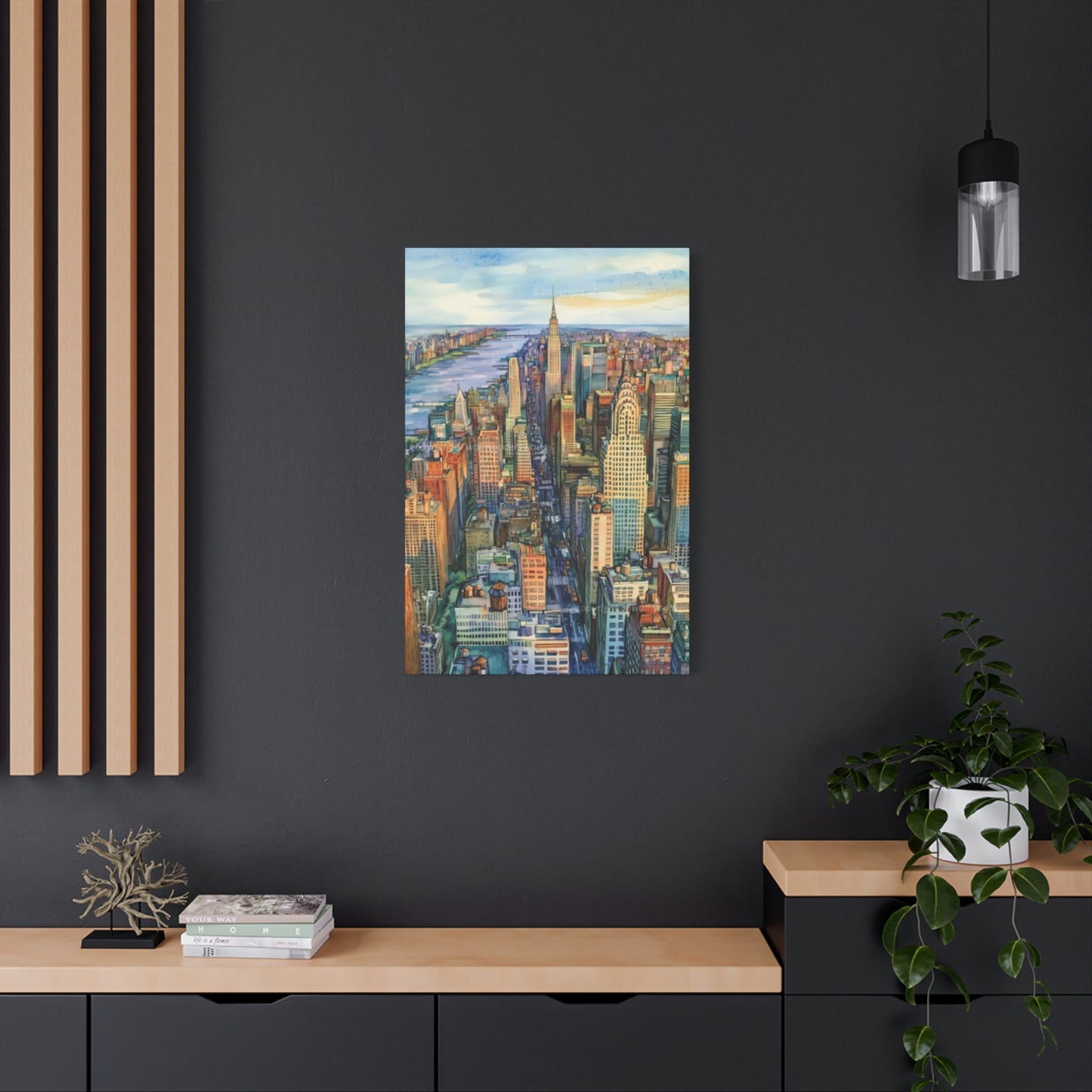 Skyview Manhattan City Skyline NYC Skyline Wall Art & Canvas Prints