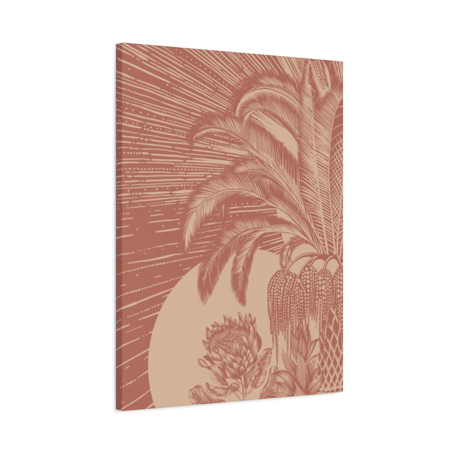 Pink Color Palm Tree Wall Art & Canvas Prints