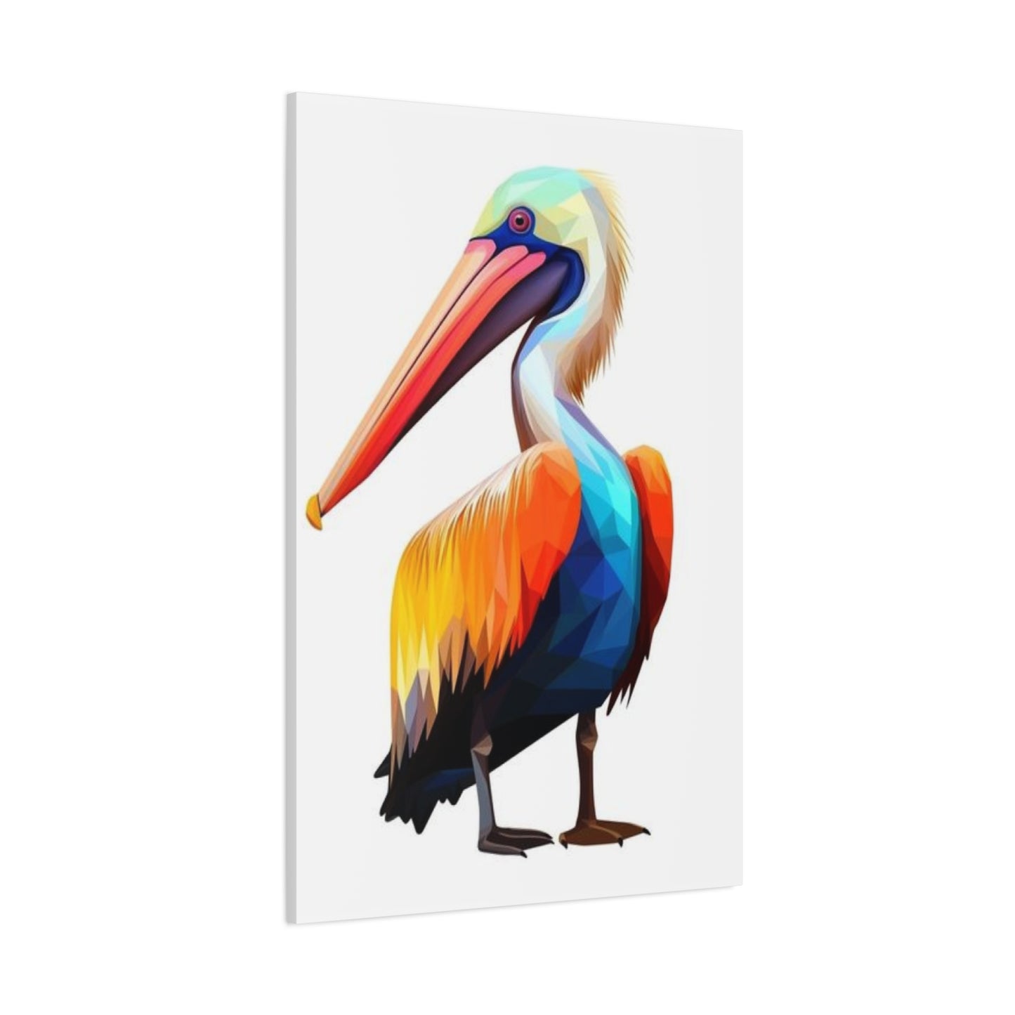 Colorful Abstract Pelican Painting Wall Art & Canvas Prints