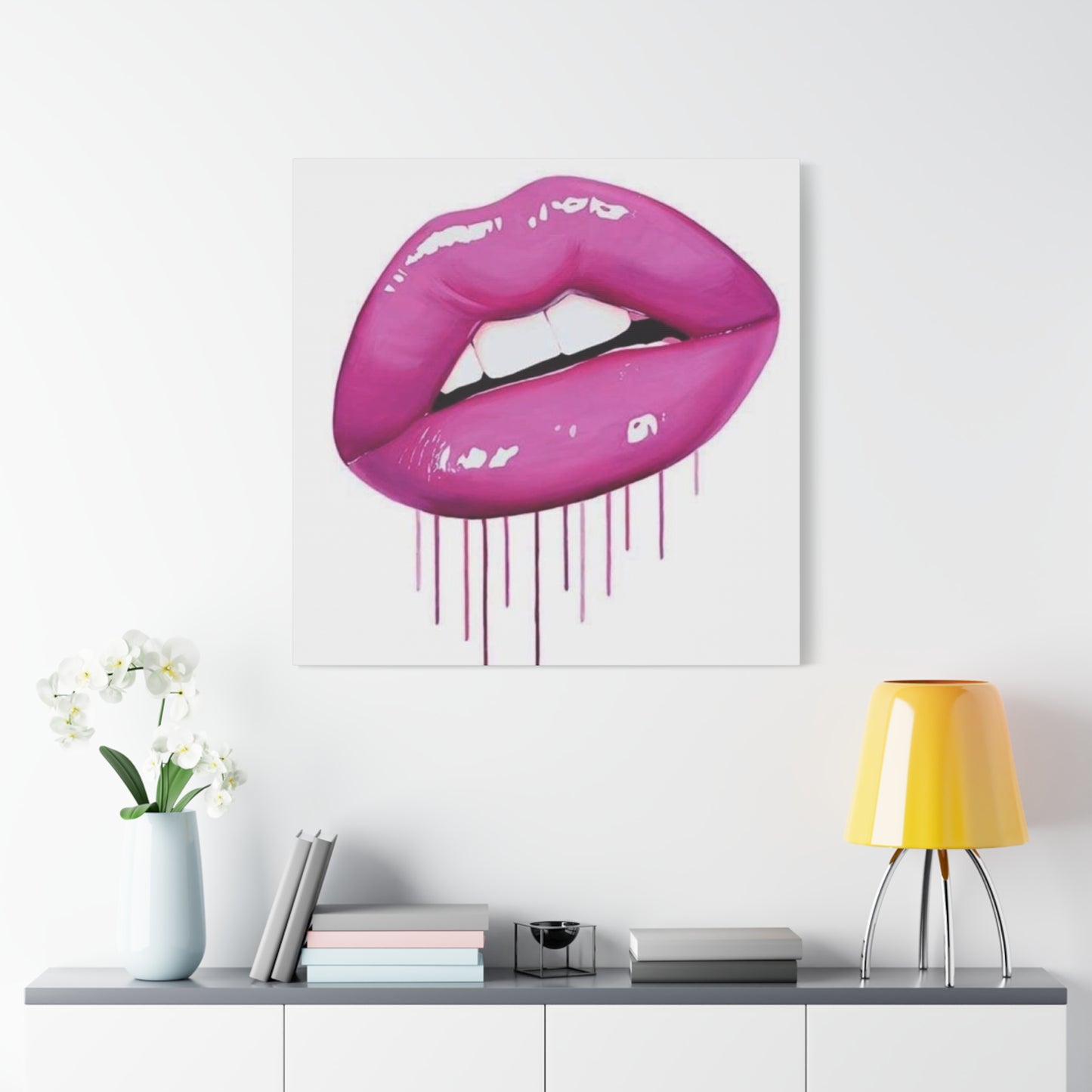 Dark Pink Lips Wall Art & Canvas Prints