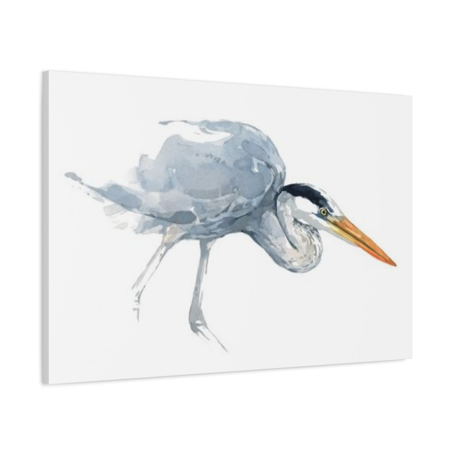 White Heron Painting Wall Art & Canvas Prints