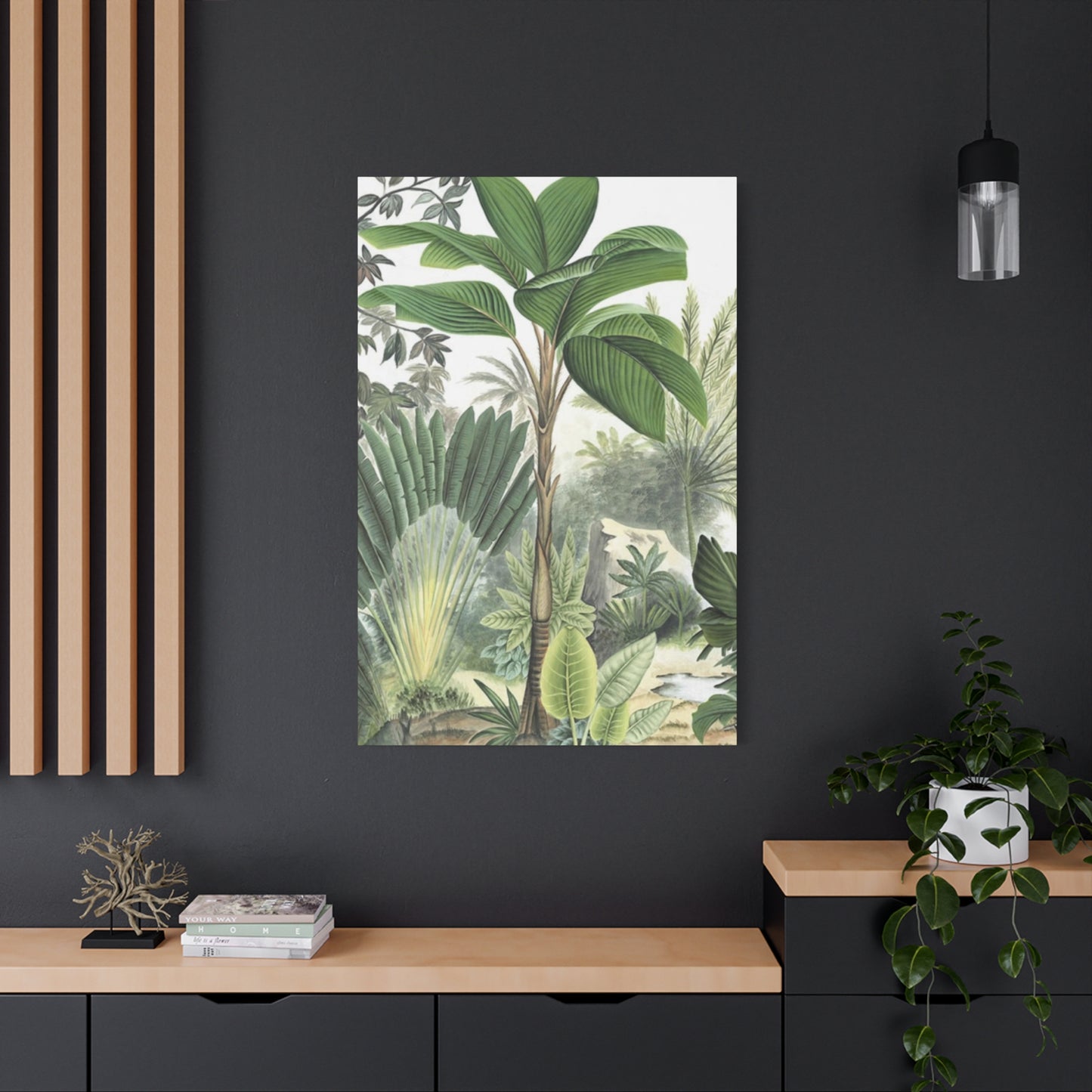 Palm Tree Green Leaves In Forest Wall Art & Canvas Prints