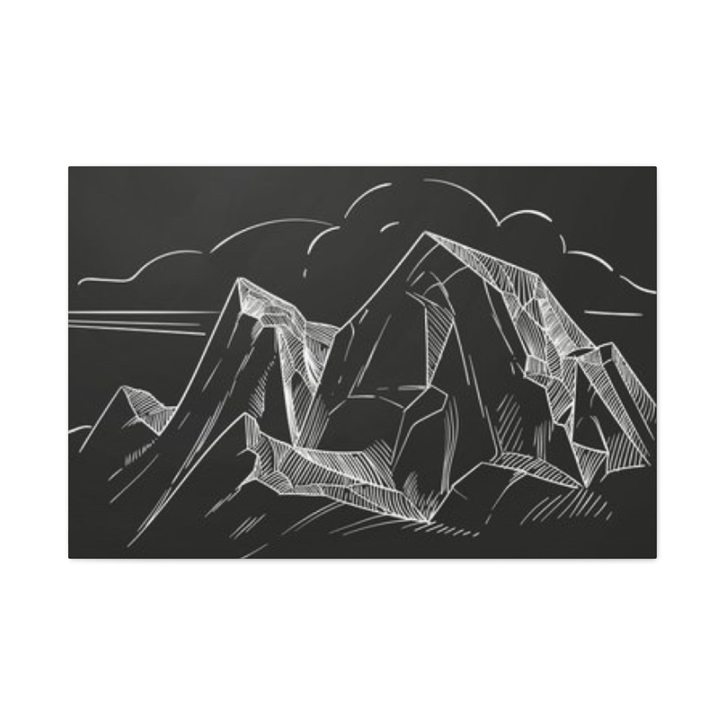 Mountain Chalkboard Wall Art & Canvas Prints