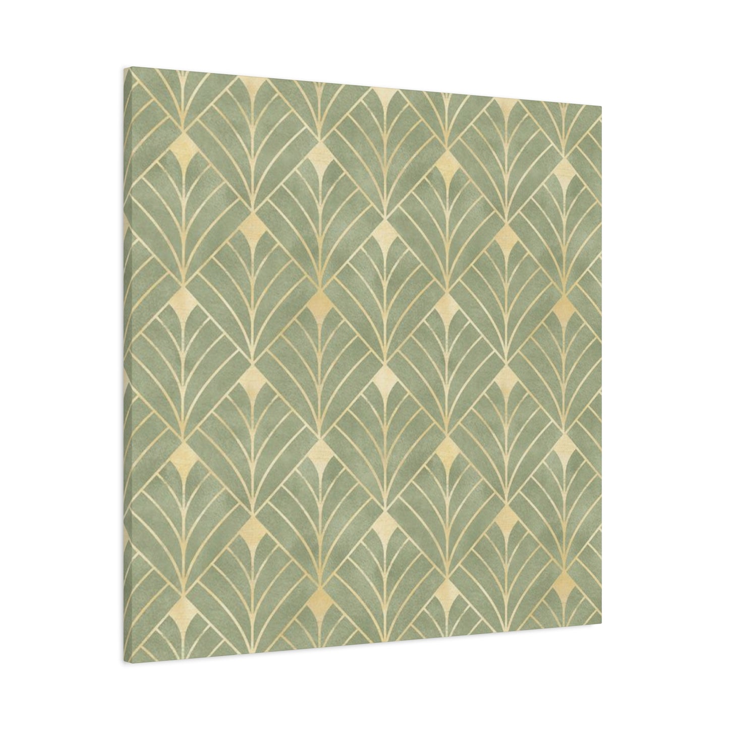 Light Olive Green Pattern Painting Wall Art & Canvas Prints