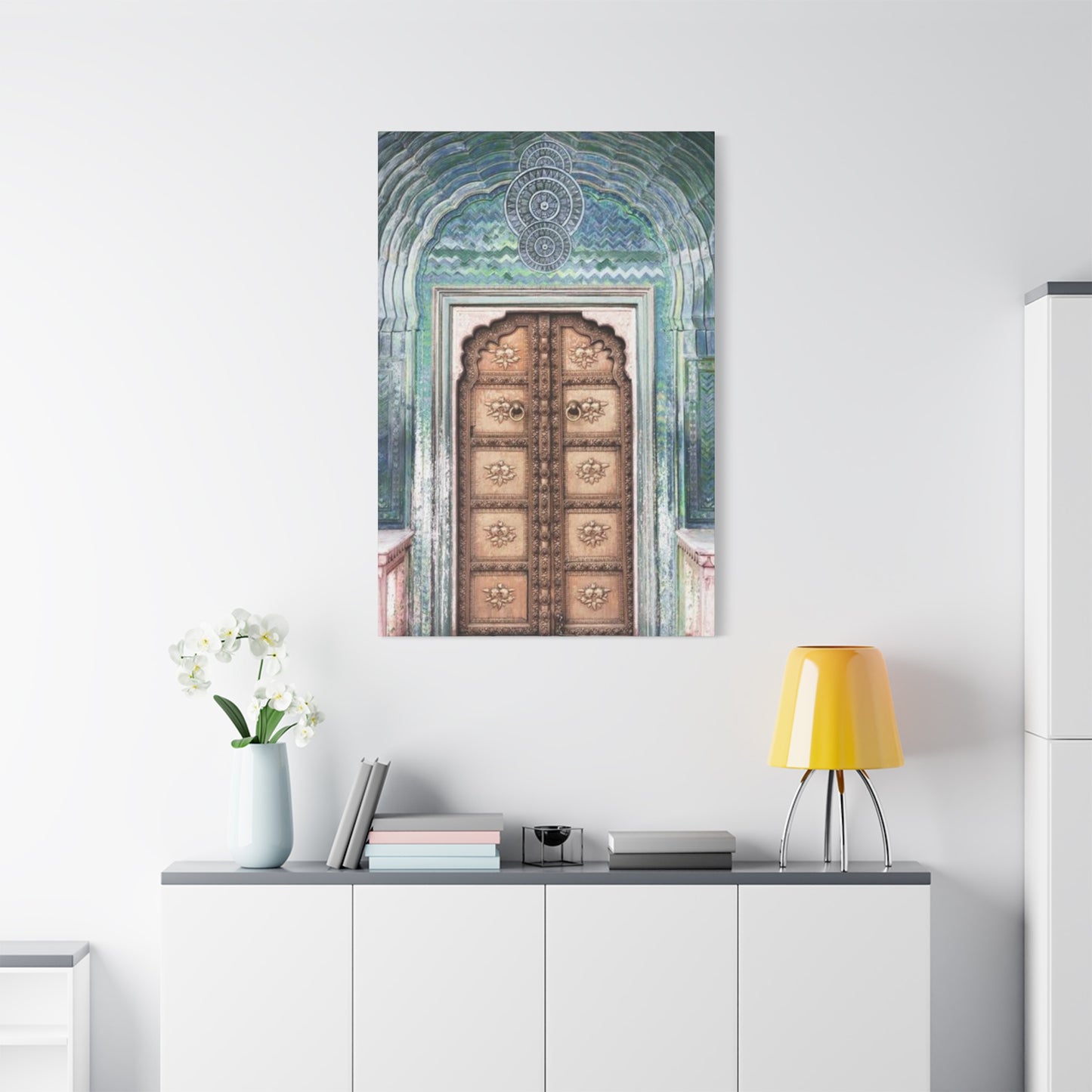 Door With Blue Accents Architecture Moroccan Wall Art & Canvas Prints