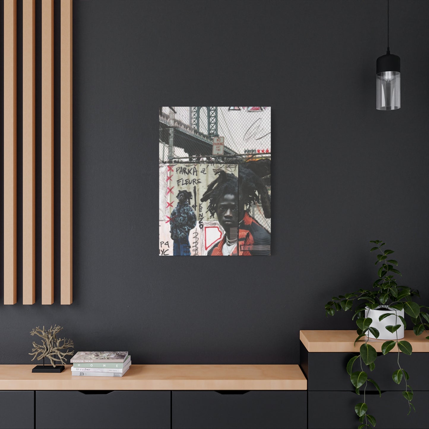 Brooklyn Bridge Abstract Mixed Media Wall Art & Canvas Prints