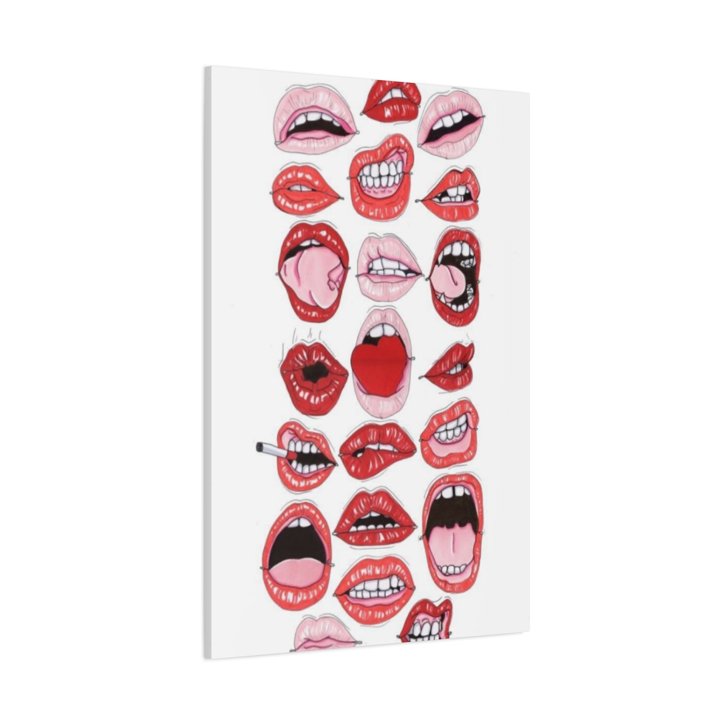 Lips Abstract Painting Wall Art & Canvas Prints