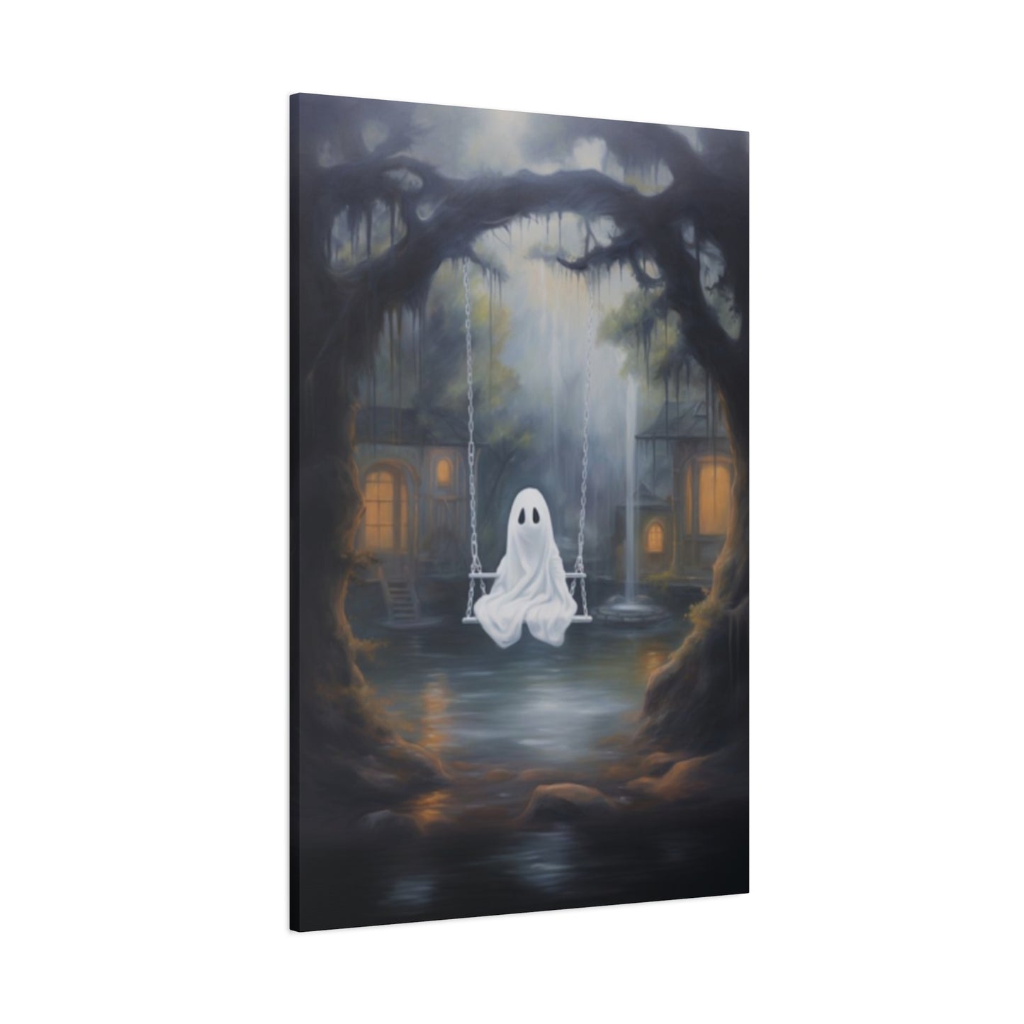 Halloween Scary Swing Painting Wall Art & Canvas Prints