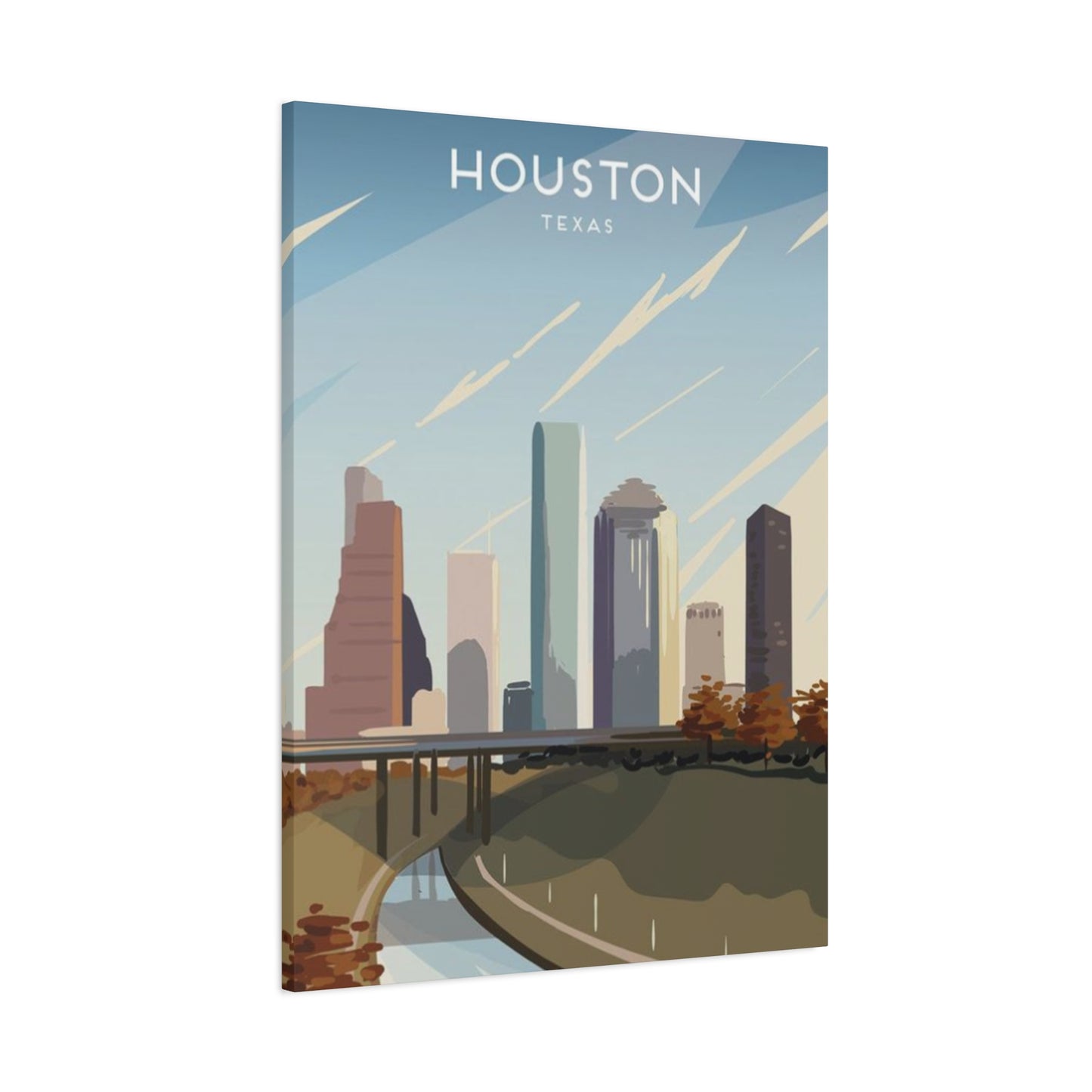 Aesthetic Houston Skyline Wall Art & Canvas Prints