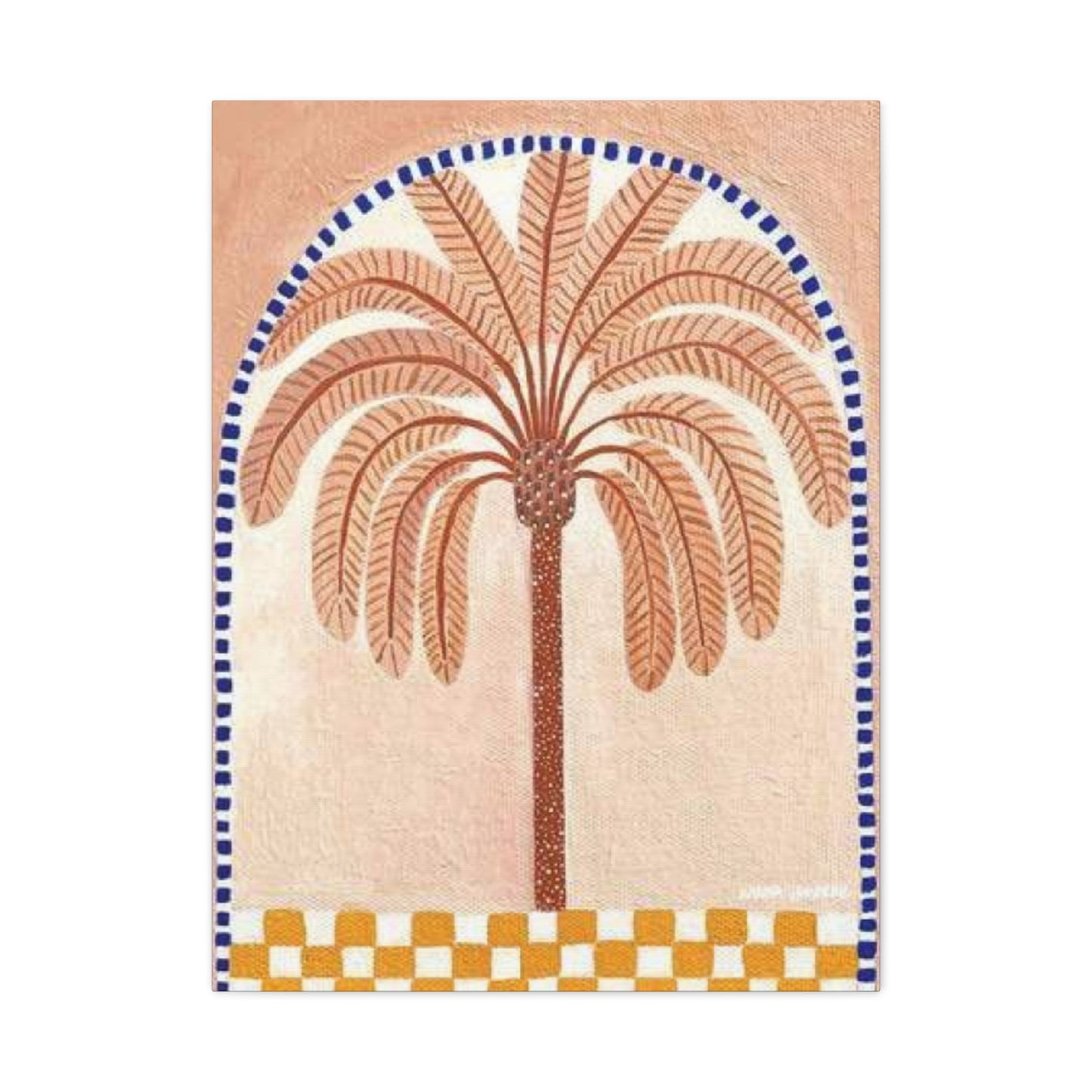 Palm Tree In Egyptian Architecture Wall Art & Canvas Prints