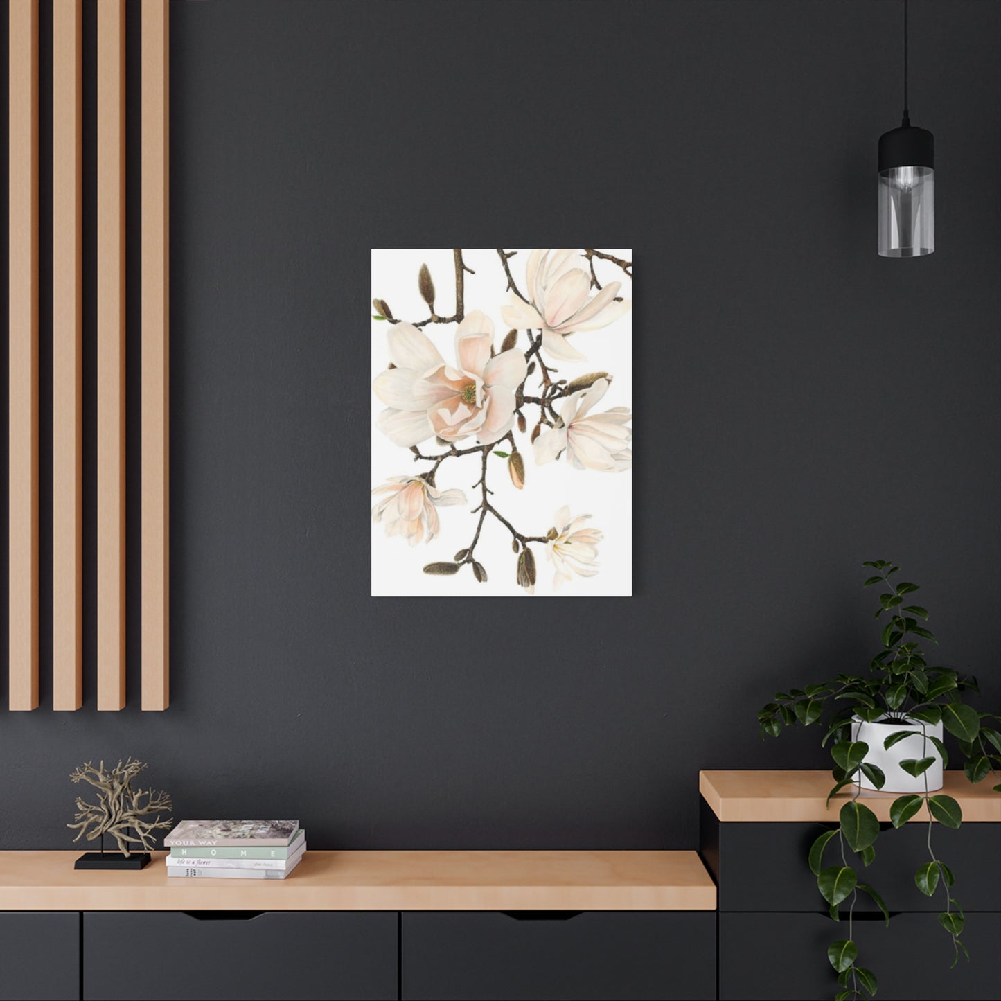 Pink Magnolia Flower Painting Wall Art & Canvas Prints