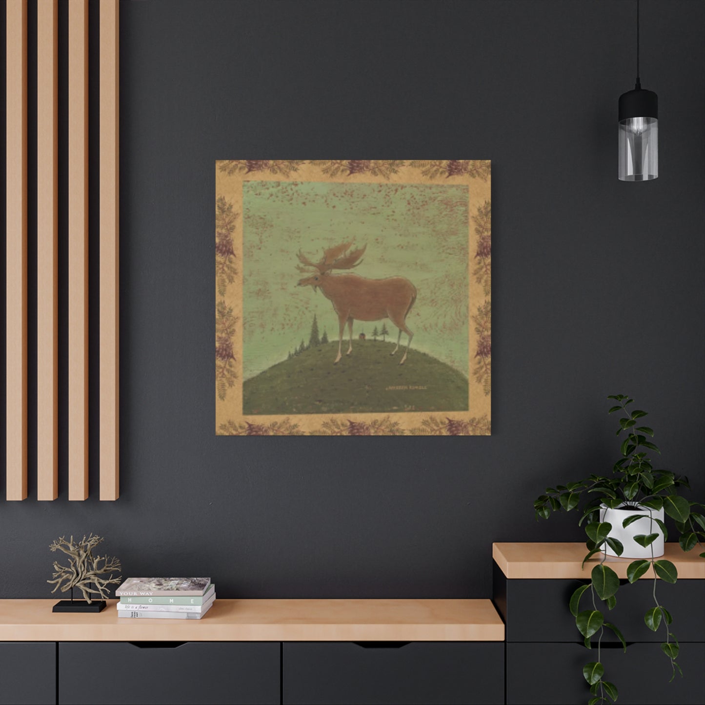 Reindeer Painting Poster Wall Art & Canvas Prints