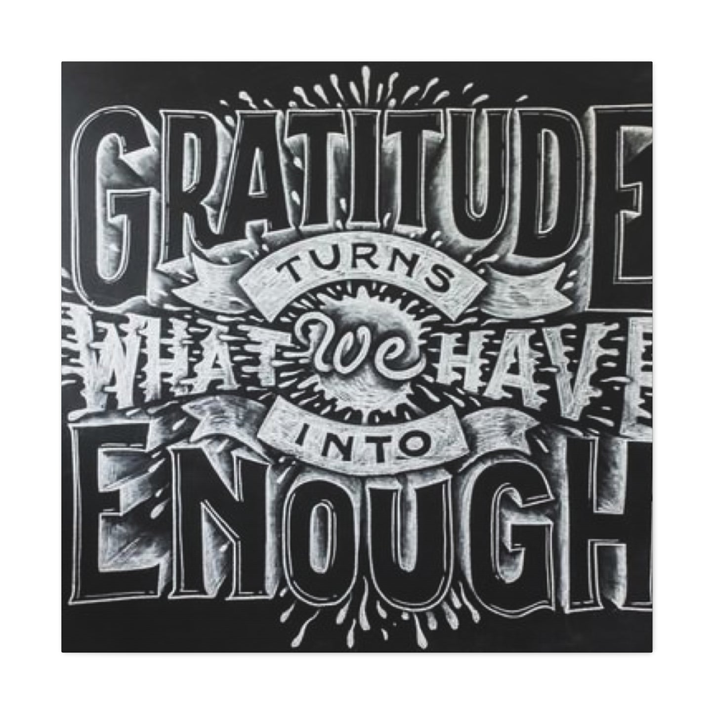 Gratitude Chalkboard Wall Art & Canvas Prints