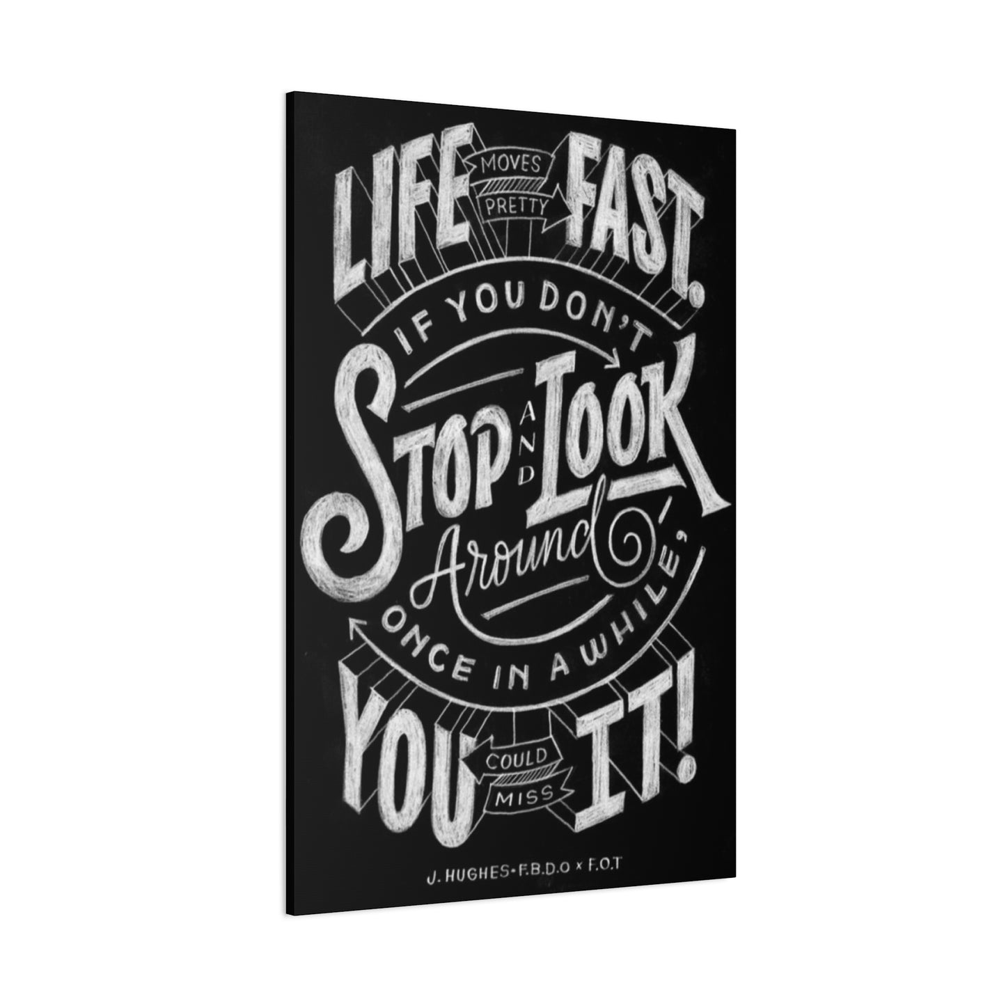 Stop Look Chalkboard Wall Art & Canvas Prints