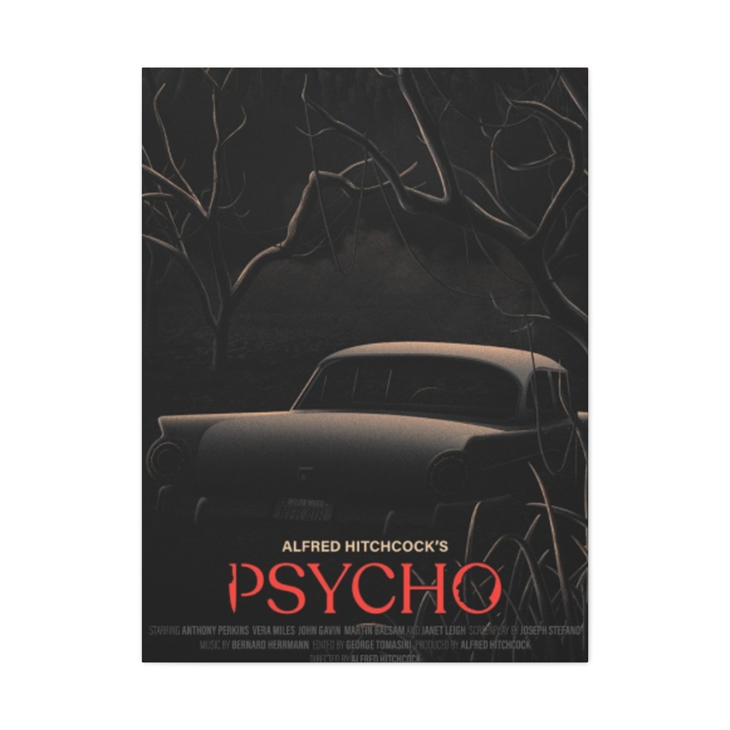 Psycho Horror Movie Poster Wall Art & Canvas Prints