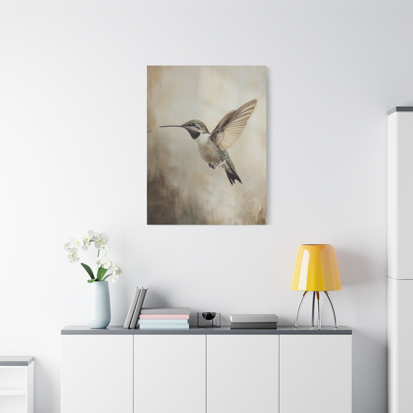 Flying Humming Bird Painting Wall Art & Canvas Prints