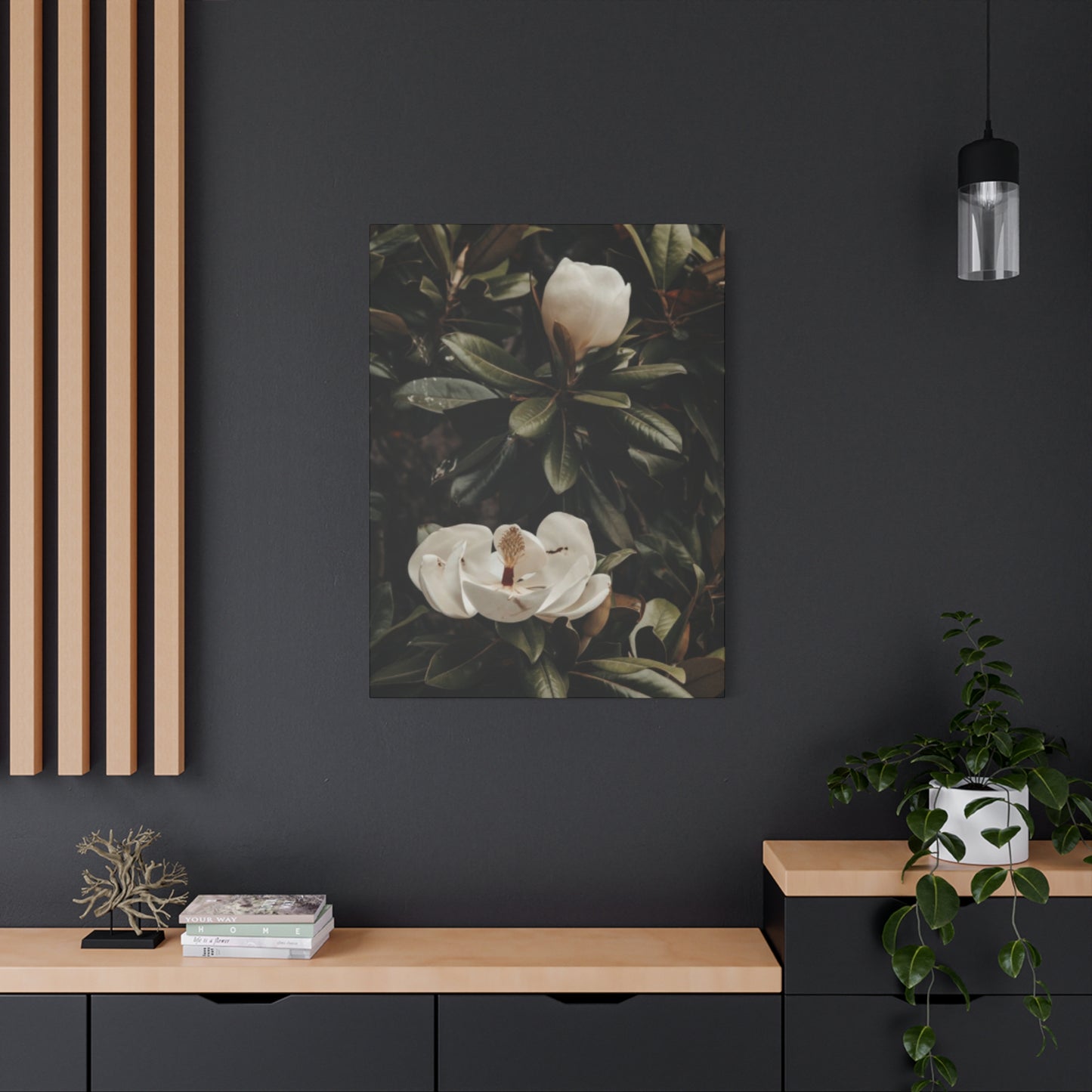 White Magnolia Flower Painting Wall Art & Canvas Prints