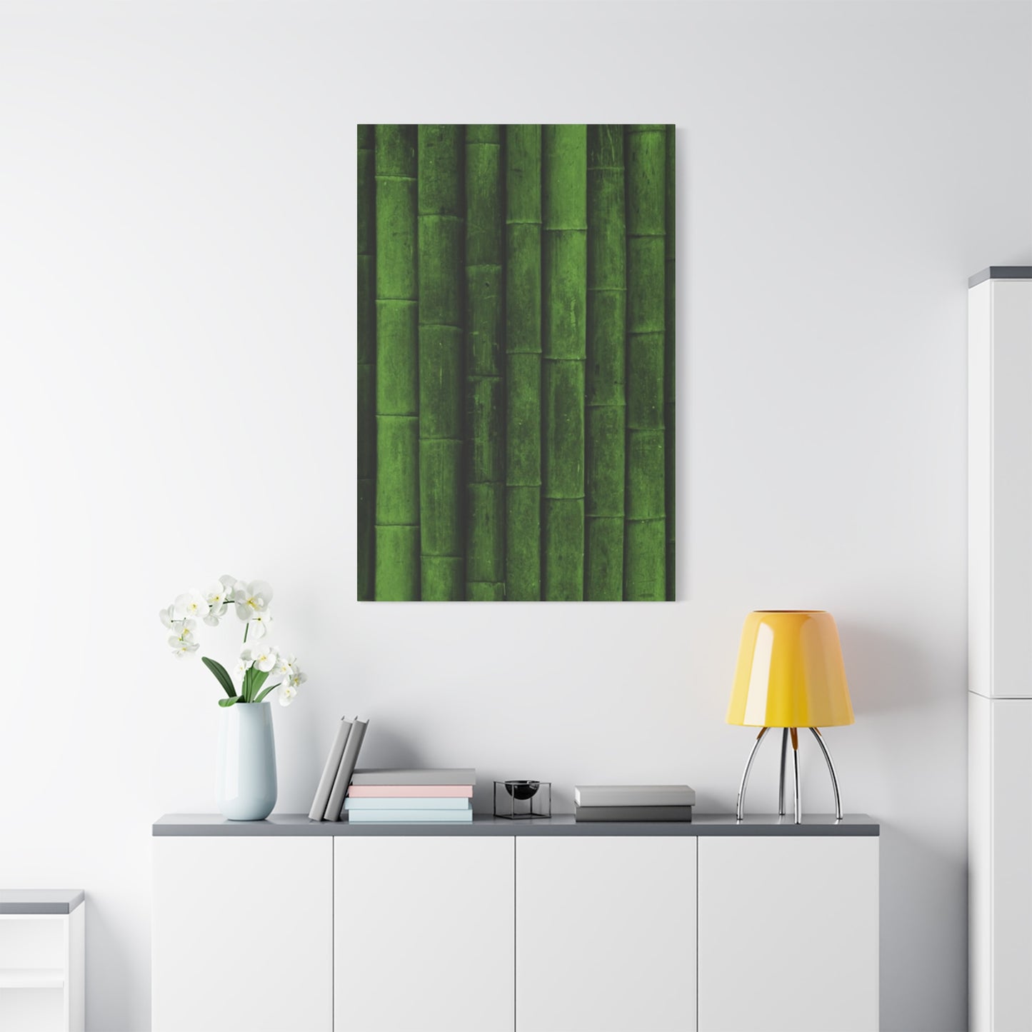 Olive Green Bamboo Painting Wall Art & Canvas Prints