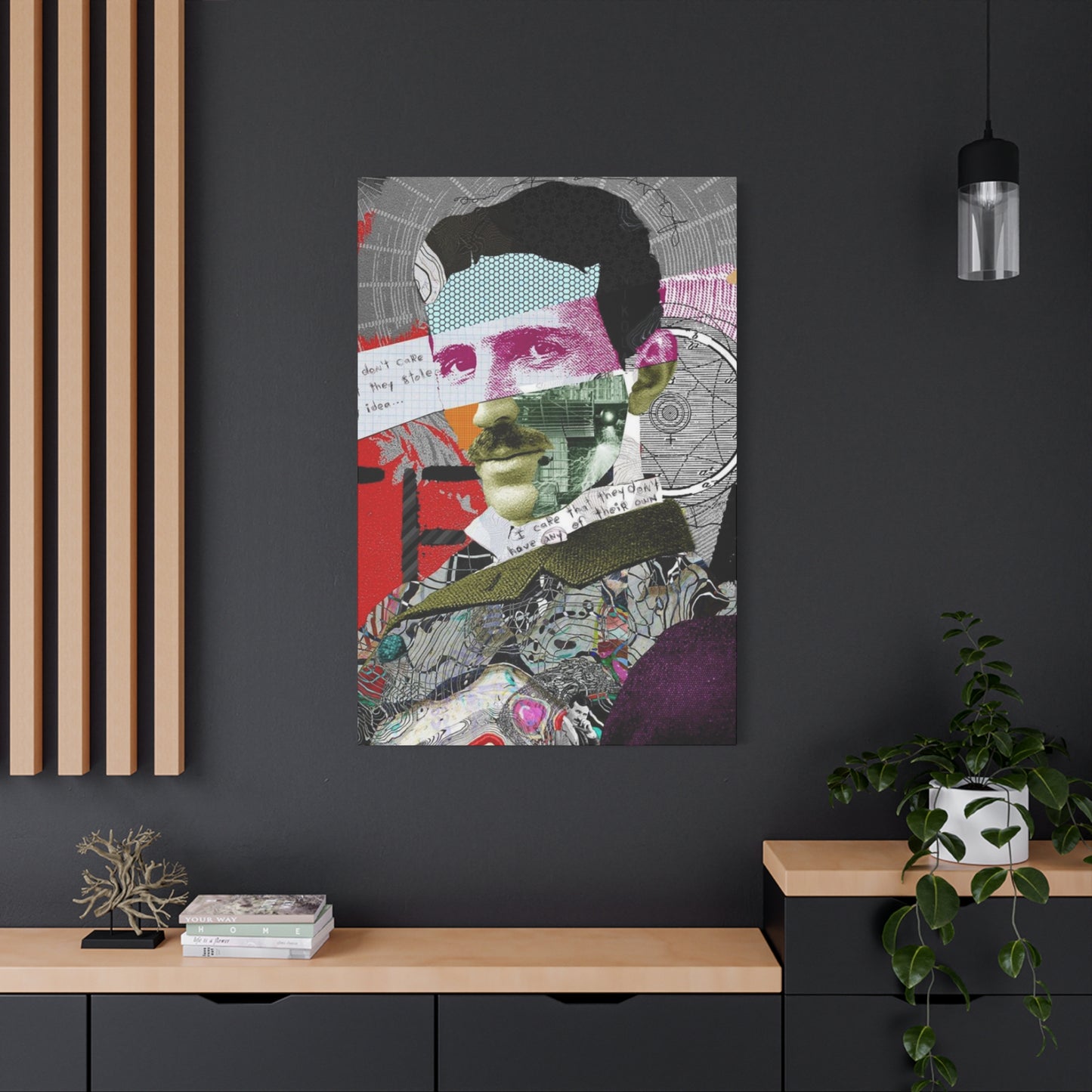 Man Abstract Painting Mixed Media Wall Art & Canvas Prints