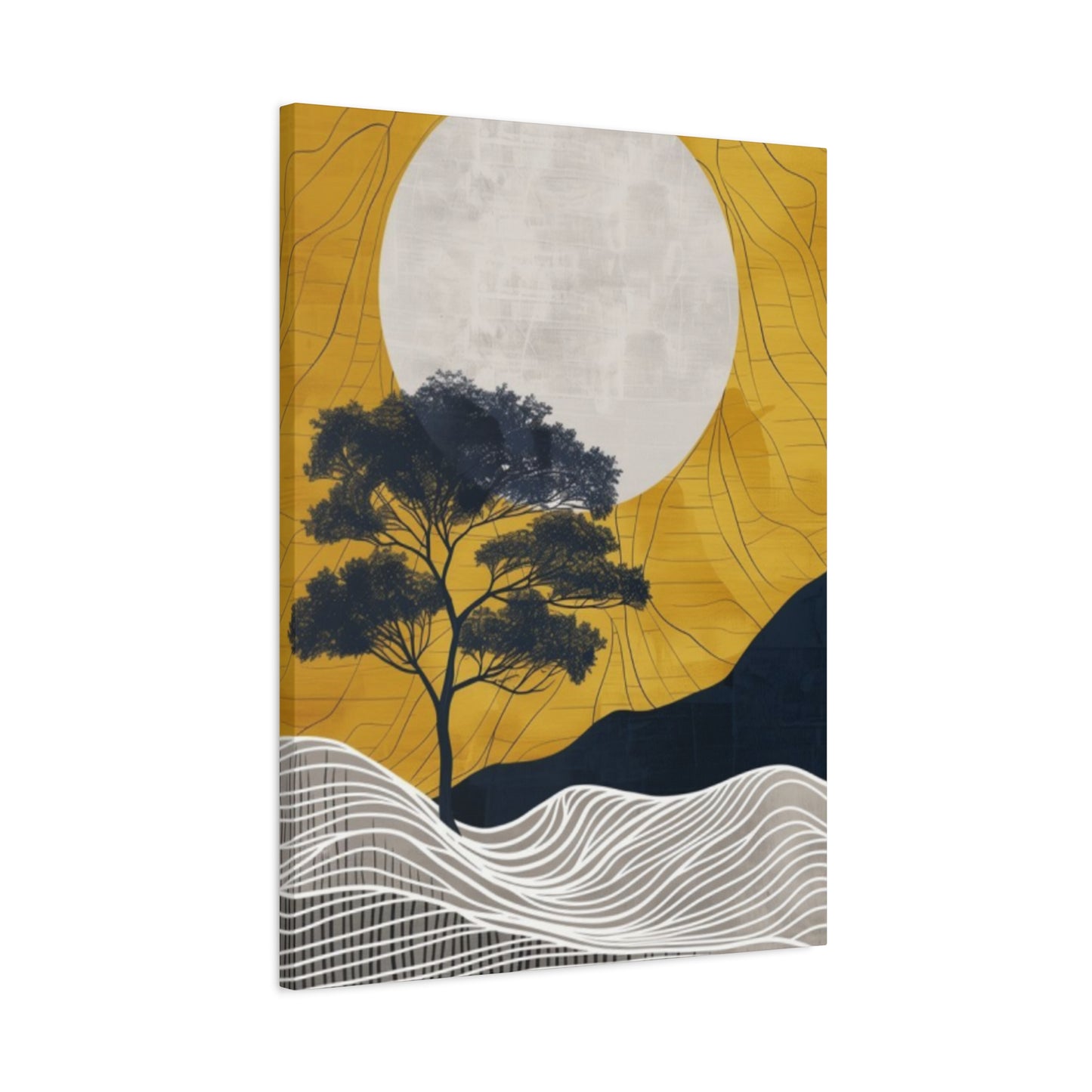 Moon And Tree Modernism Wall Art & Canvas Prints