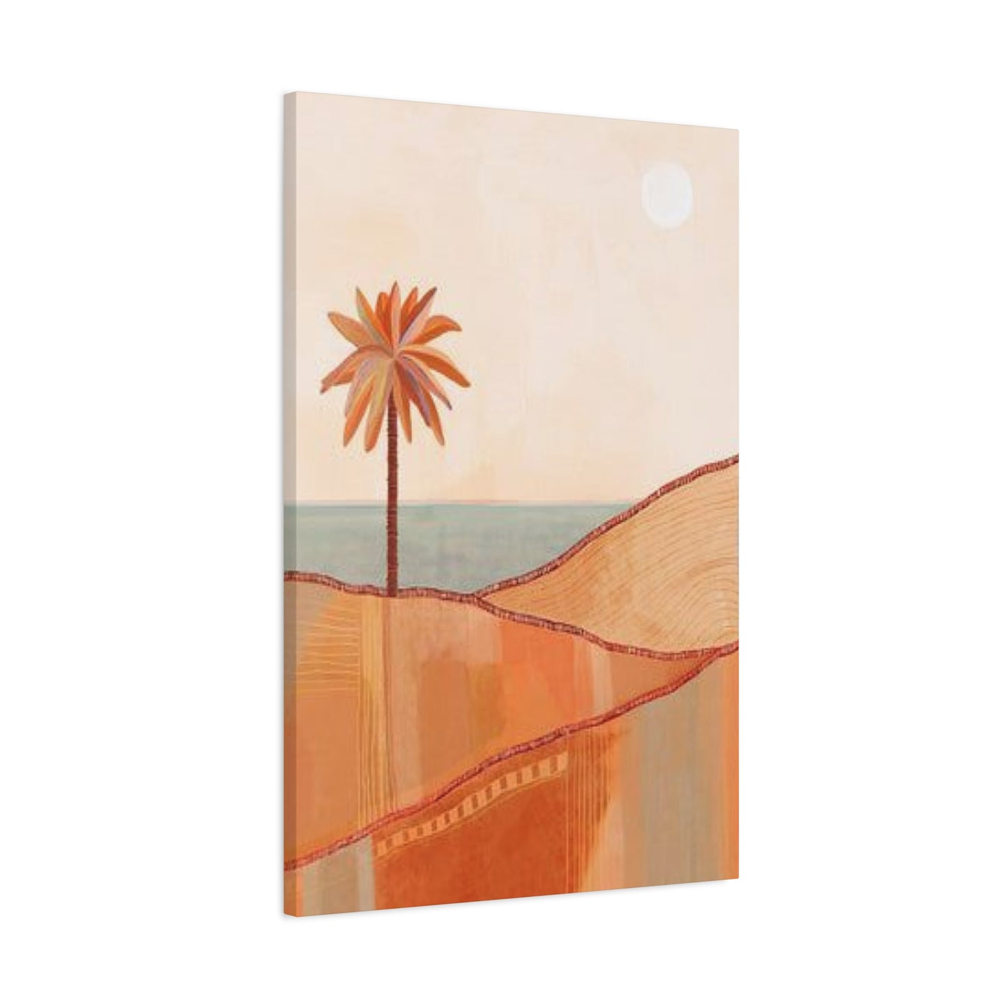 Brown Palm Tree In The Desert Wall Art & Canvas Prints