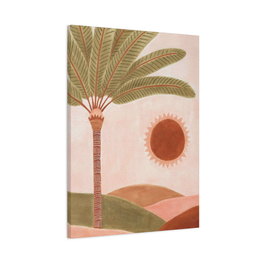 Decorated Deserted Palm Tree Painting Wall Art & Canvas Prints