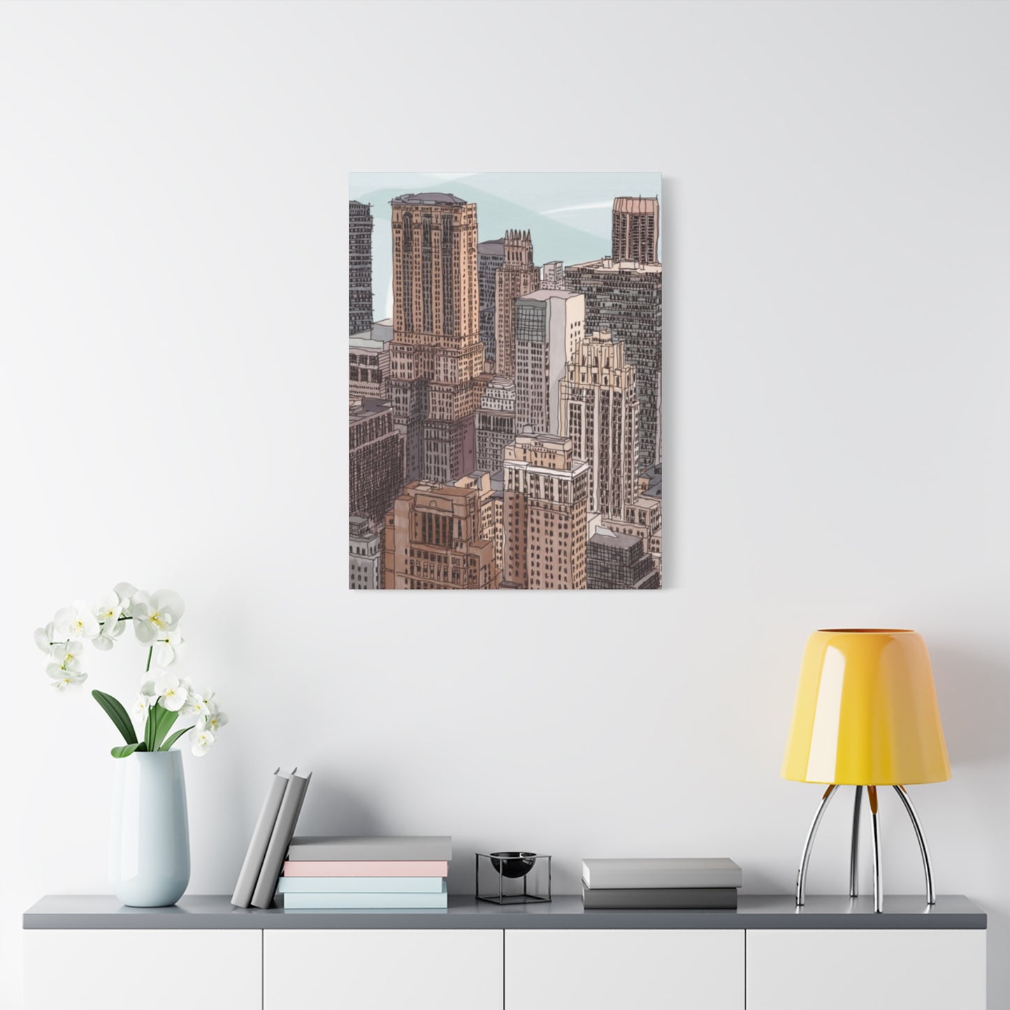 Skyview Of Manhattan NYC Skyline Wall Art & Canvas Prints