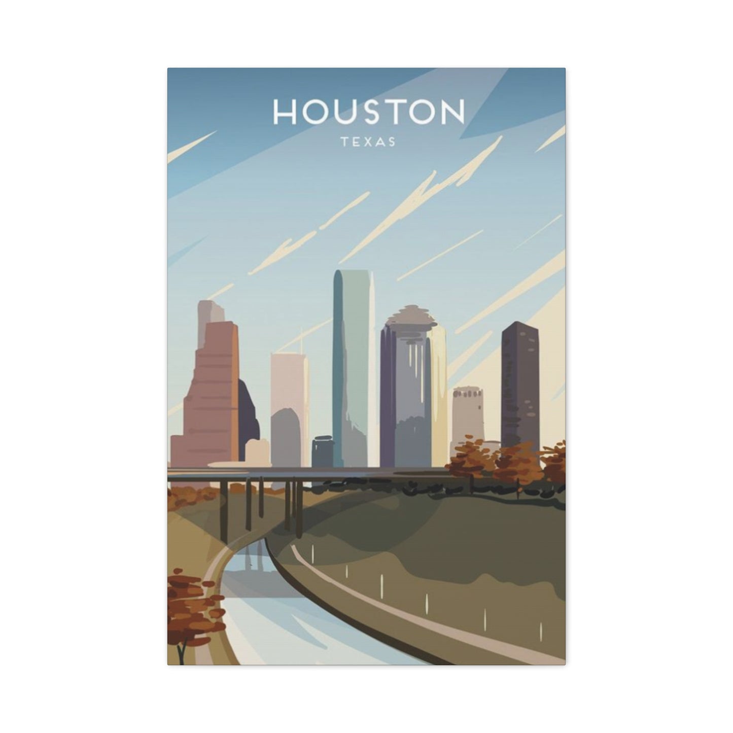 Aesthetic Houston Skyline Wall Art & Canvas Prints