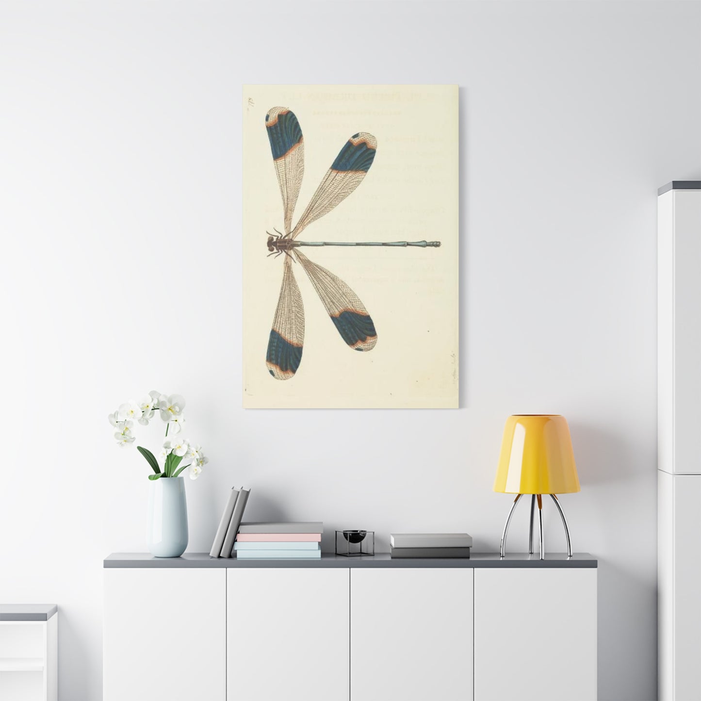 Earthy Blue Dragonfly Wall Art & Canvas Prints