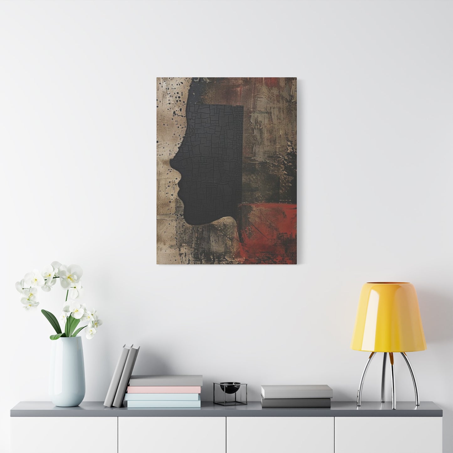 Face Silhouette Modernism Wall Art & Canvas Prints