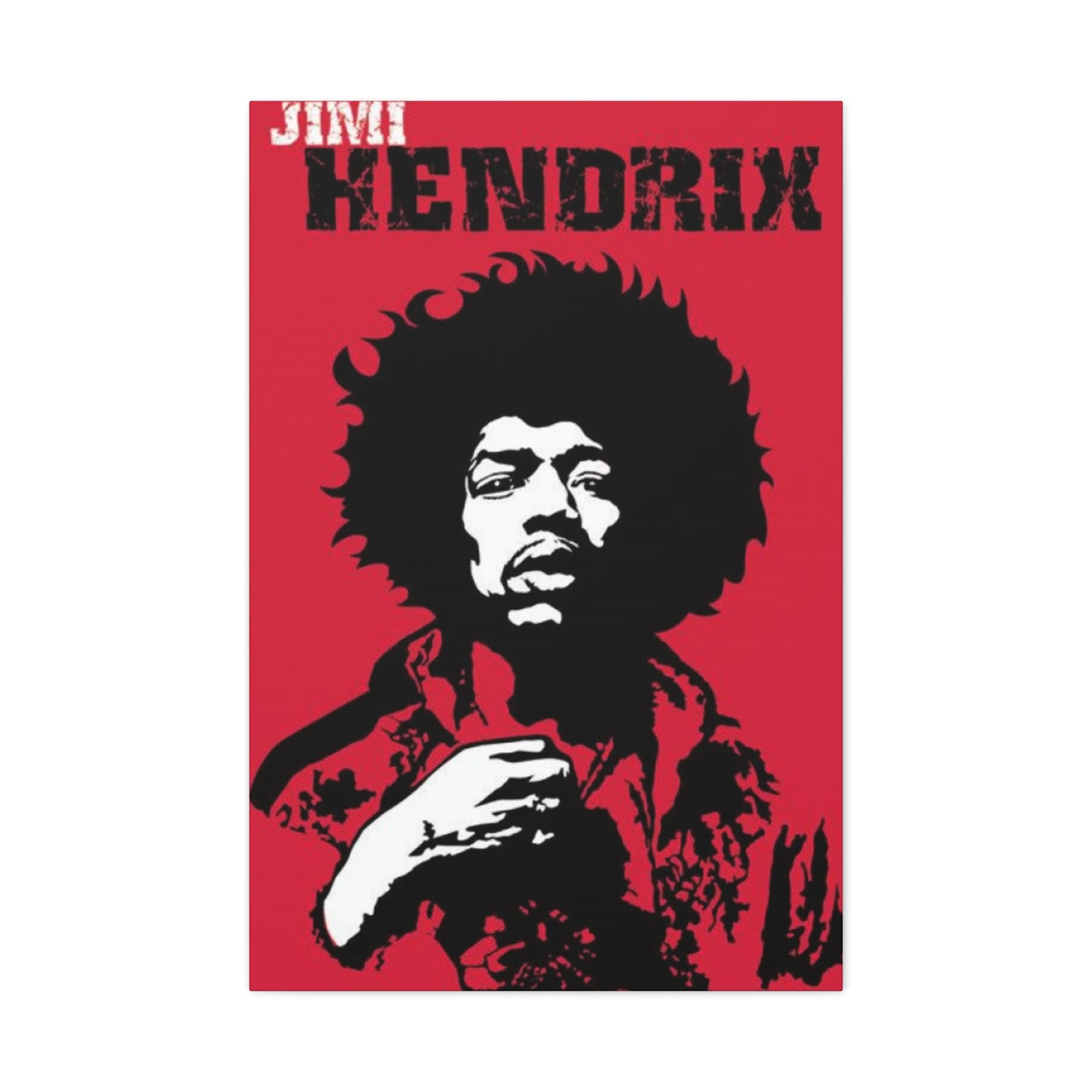 Red Jimi Hendrix Poster Wall Art & Canvas Prints