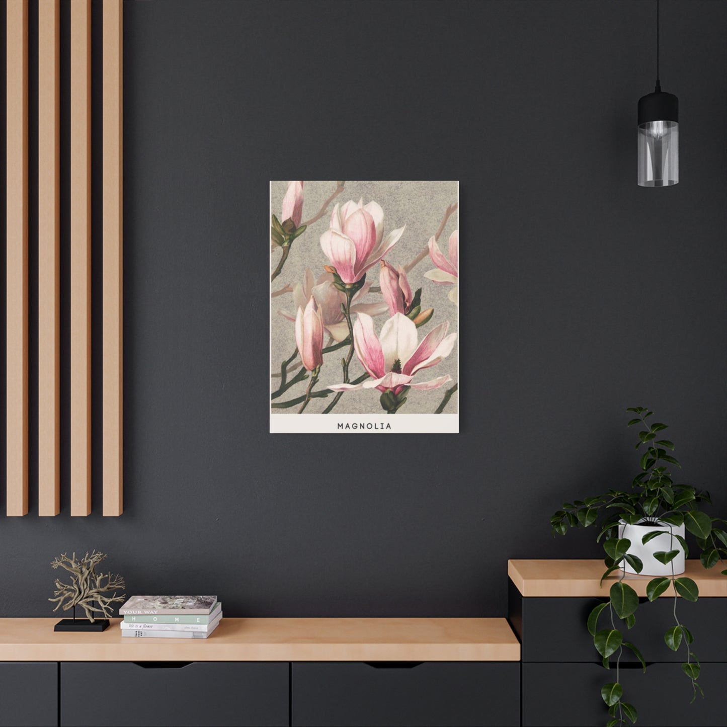 Pink Magnolia Flower Painting Wall Art & Canvas Prints