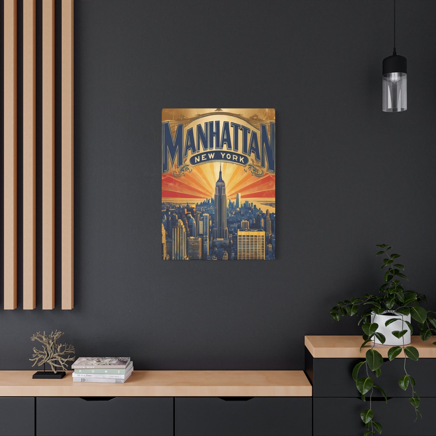 Manhattan City Skyline Poster NYC Skyline Wall Art & Canvas Prints