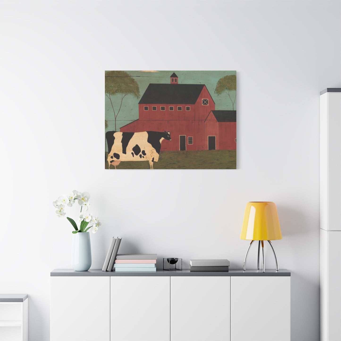 Cow in The Farm Kimble Warren Wall Art & Canvas Prints