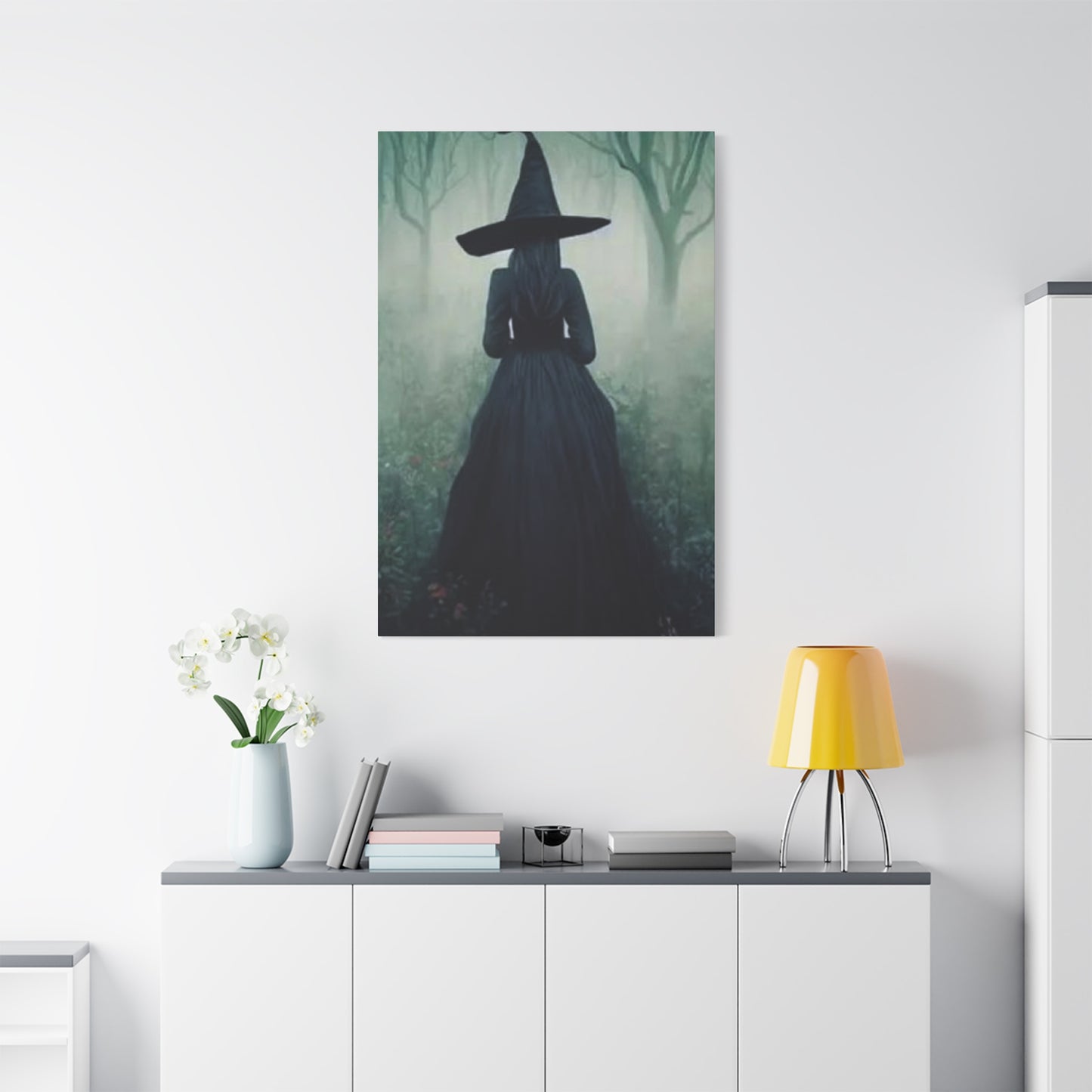 Halloween Witch Painting Wall Art & Canvas Prints