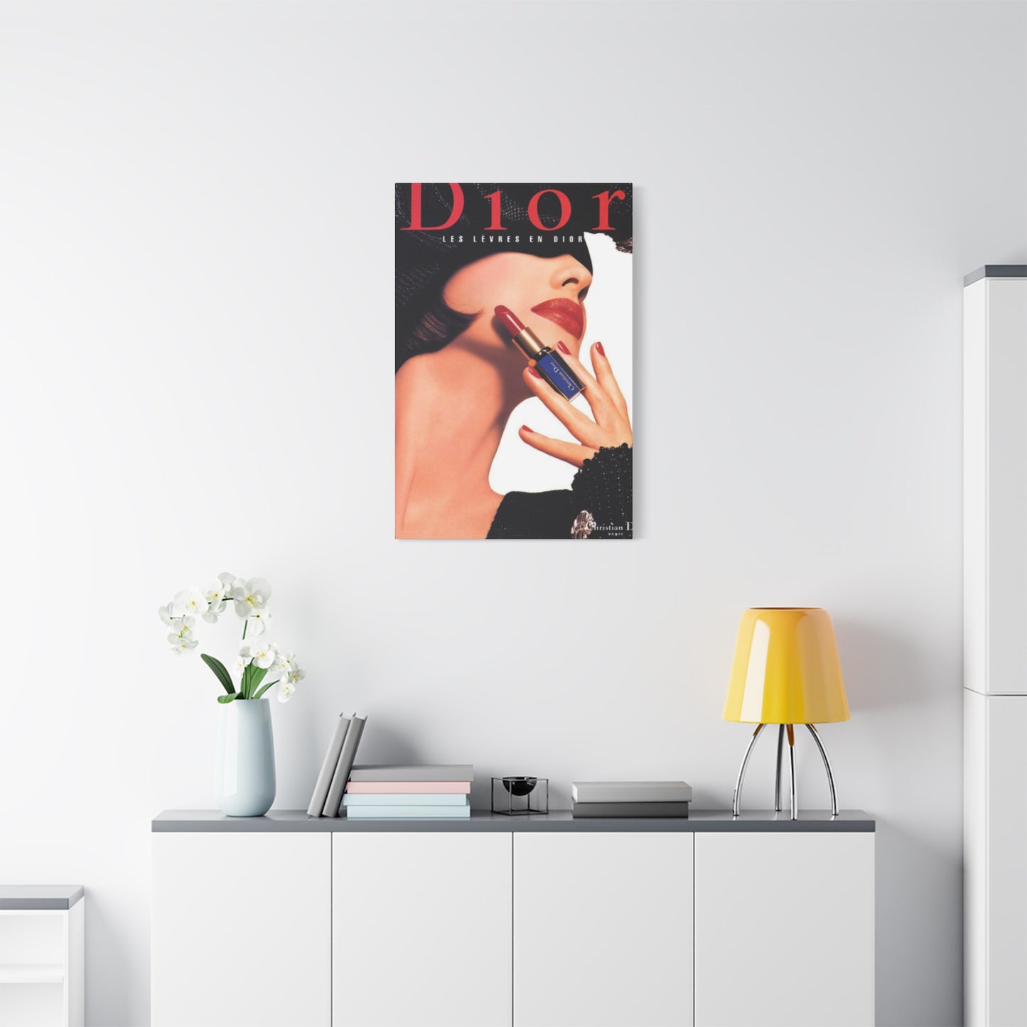 Dior Red Lips Painting Wall Art & Canvas Prints