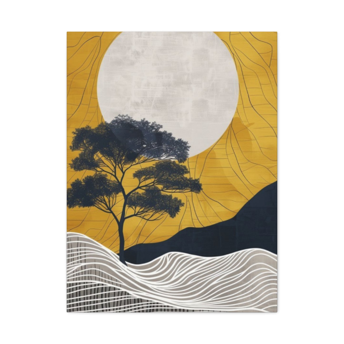 Moon And Tree Modernism Wall Art & Canvas Prints