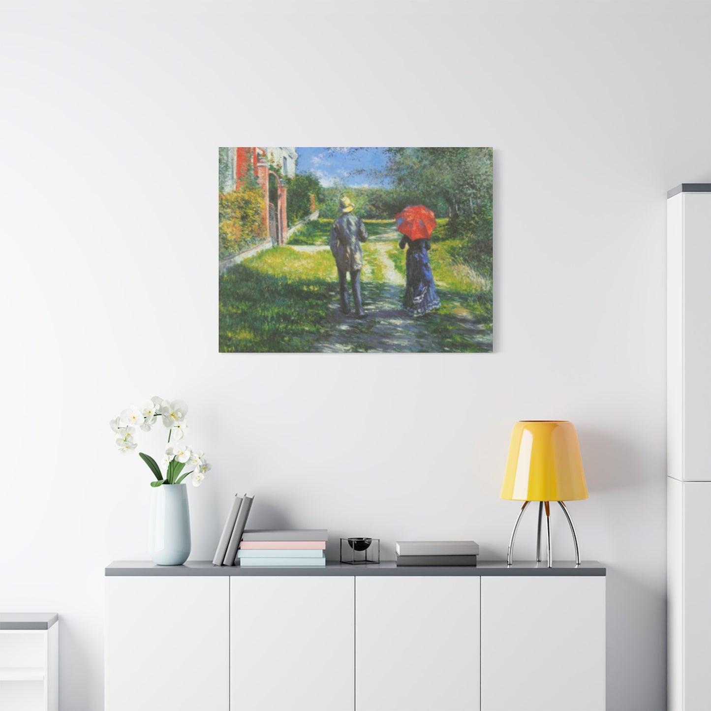 Walking Couple Gustav Painting Wall Art & Canvas Prints