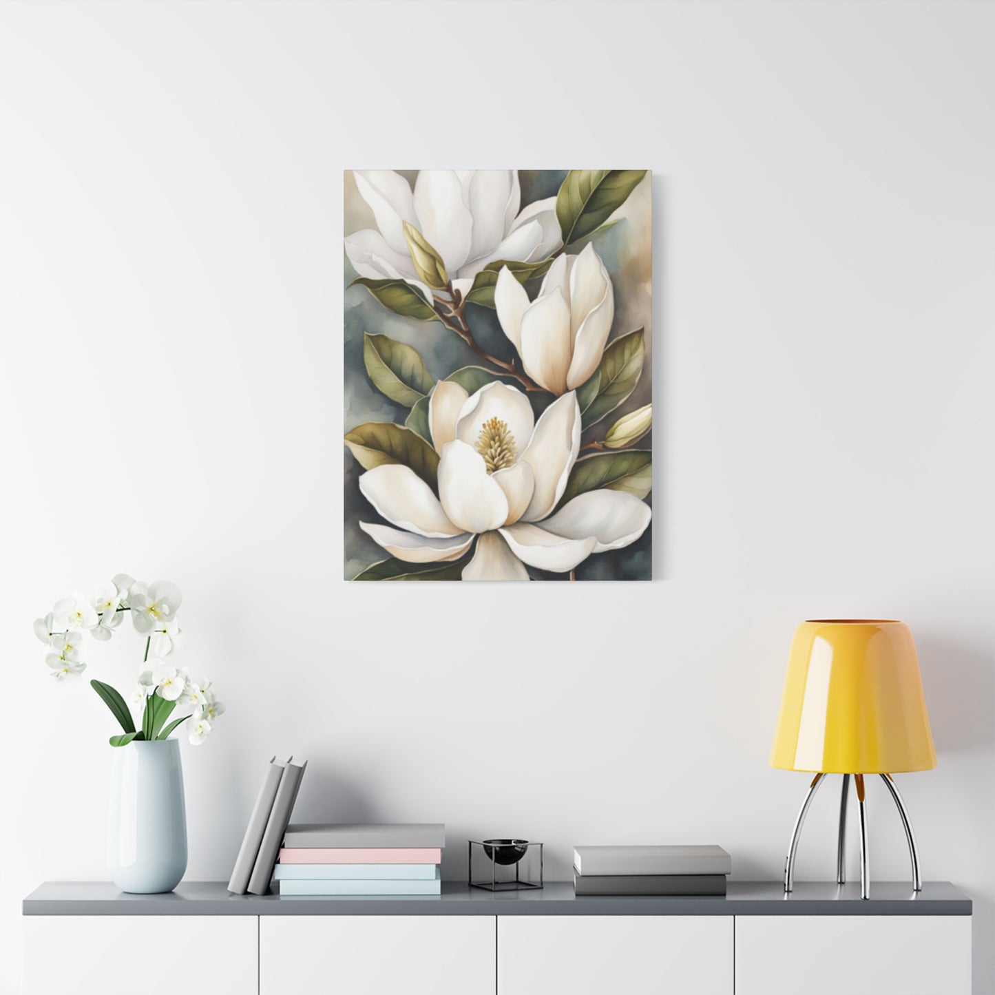 White Magnolia Flower Plant Wall Art & Canvas Prints