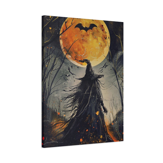 Full Moon Halloween Painting Wall Art & Canvas Prints