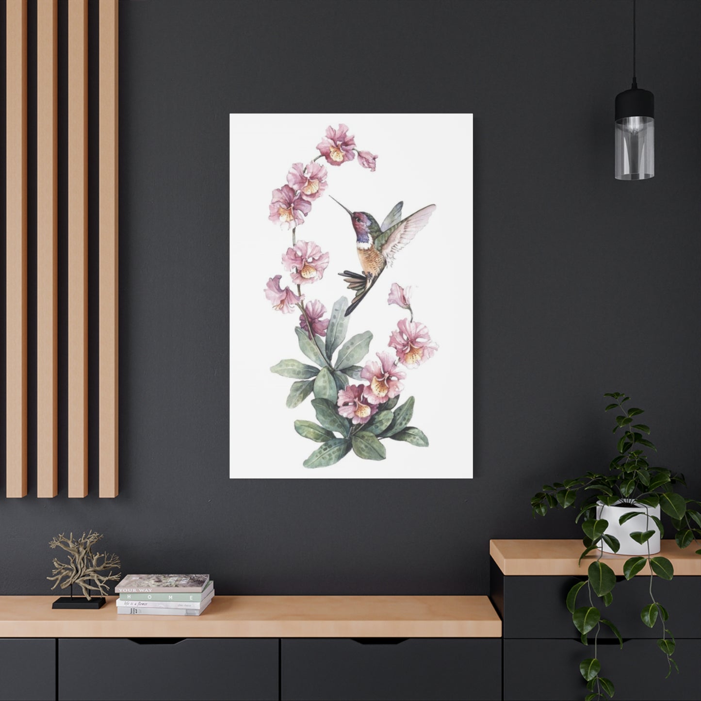 Flying Humming Bird Painting Wall Art & Canvas Prints