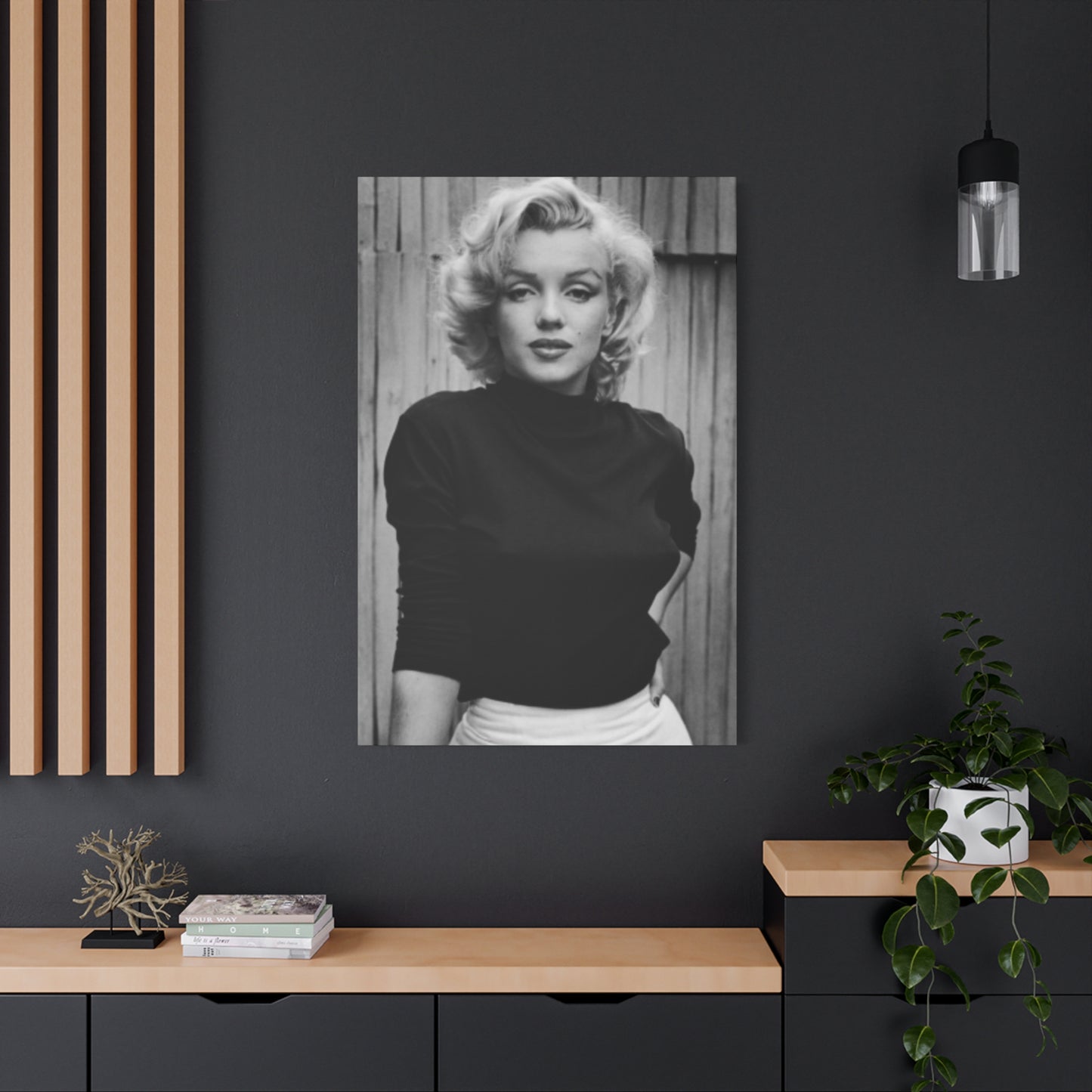 Black & White Marilyn Monroe Beautiful Poster Wall Art & Canvas Prints