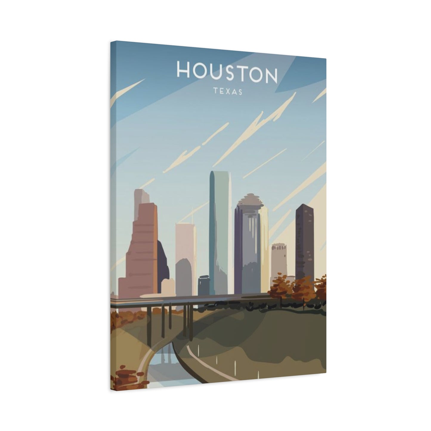 Aesthetic Houston Skyline Wall Art & Canvas Prints