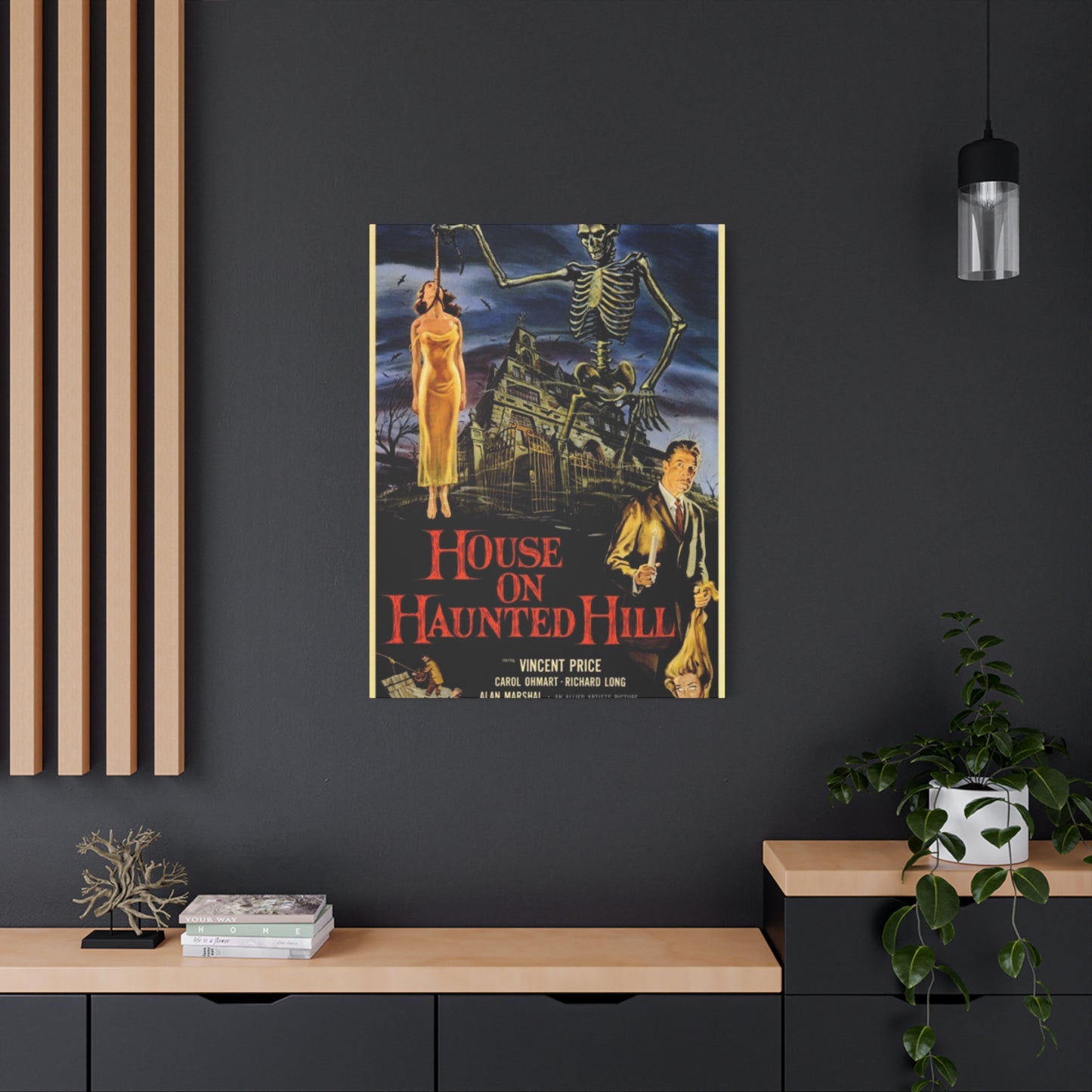 House Of Haunted Hills Horror Movie Poster Wall Art & Canvas Prints