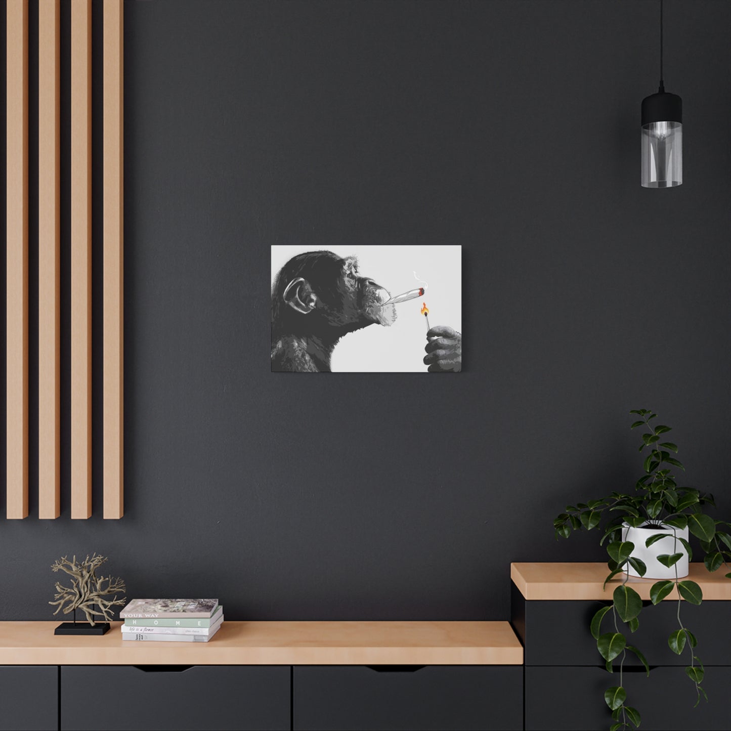 Chimpanzee Smoking Wall Art & Canvas Prints