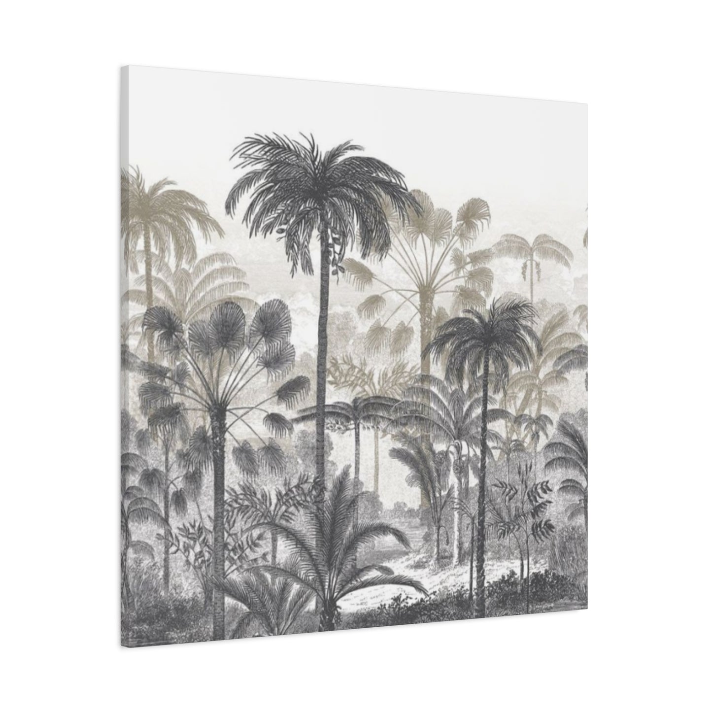 Monochrome Palm Tree Painting Wall Art & Canvas Prints