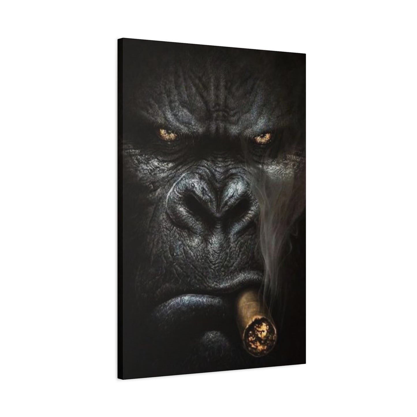 Smoking Gorilla Man Cave Decor Wall Art & Canvas Prints