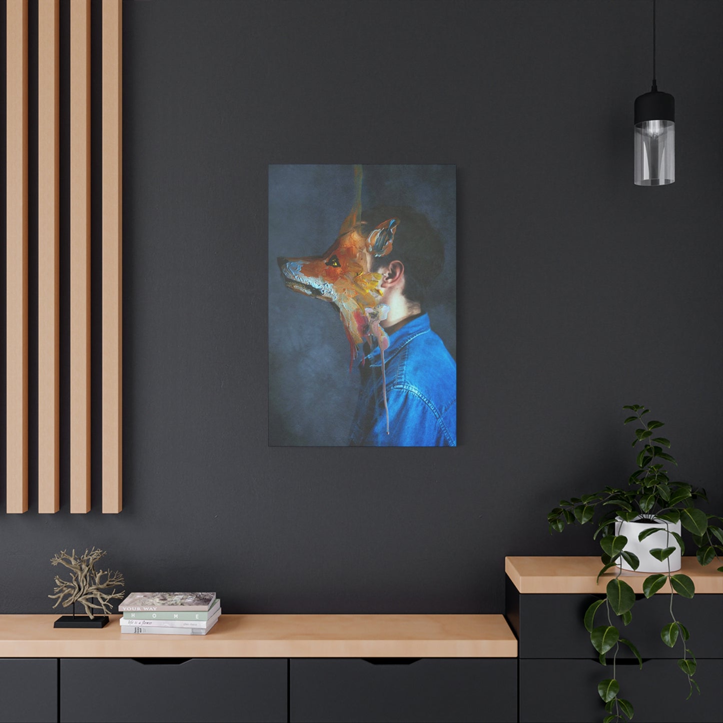 Man And Dog Painting Mixed Media Wall Art & Canvas Prints